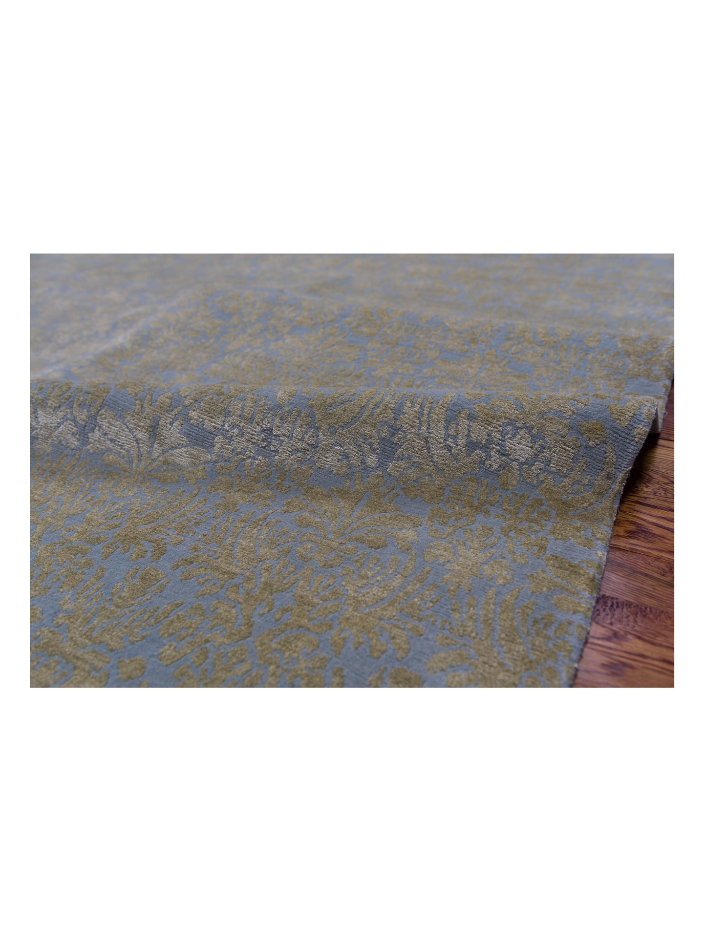 Mastersilk 104167 Blue Gold 9x12 Hand Knotted Rug