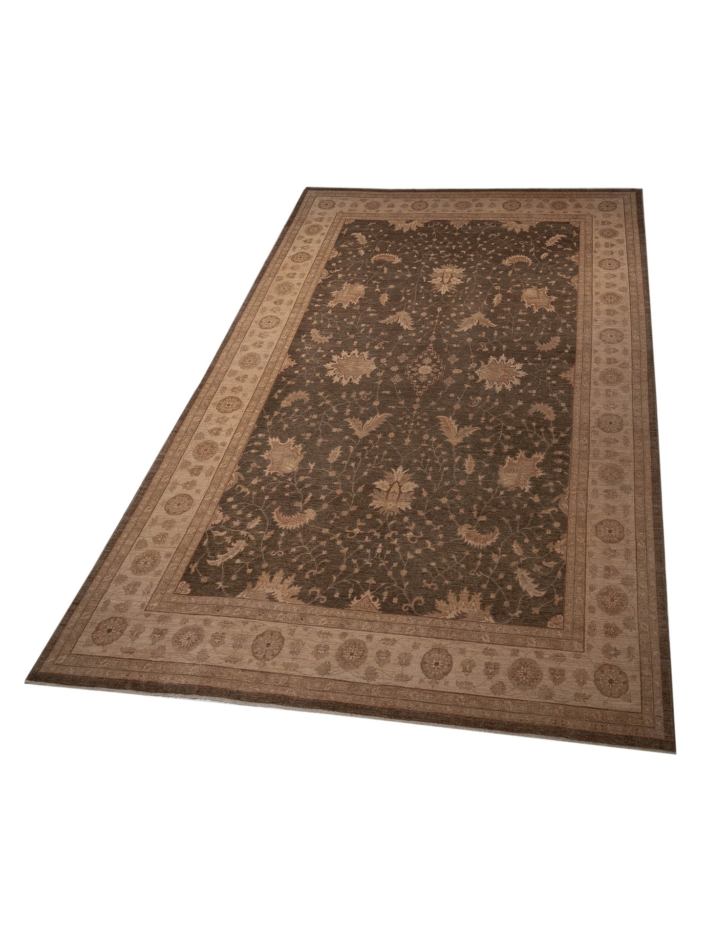 Sultan 104273 Green Ivory 12x17.8 Hand Knotted Rug