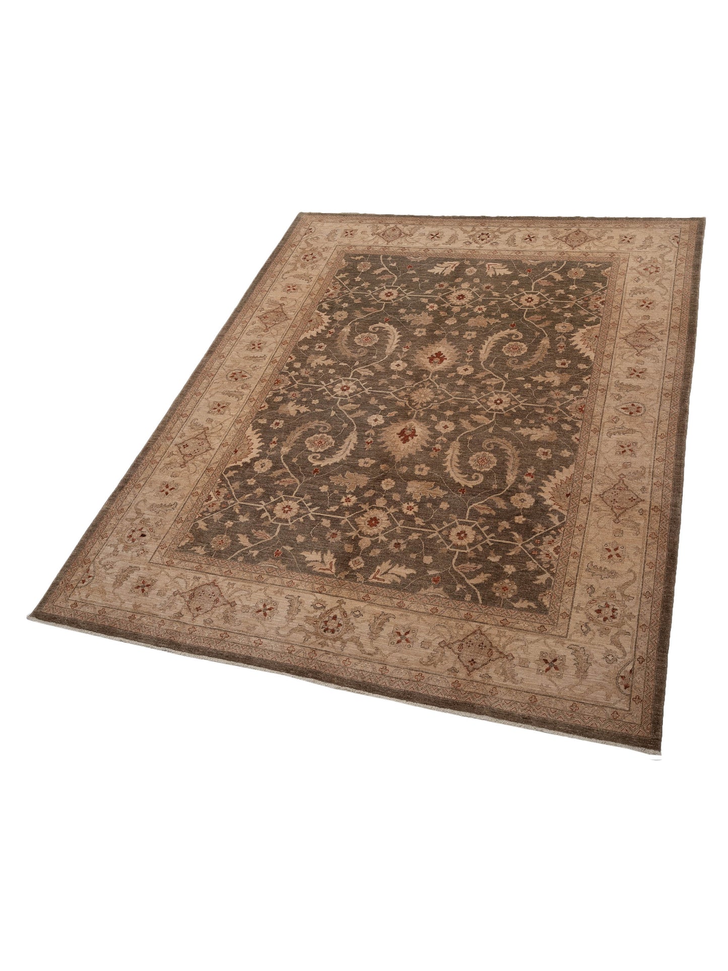 Sultan 104279 Green Ivory 9.3x11.6 Hand Knotted Rug