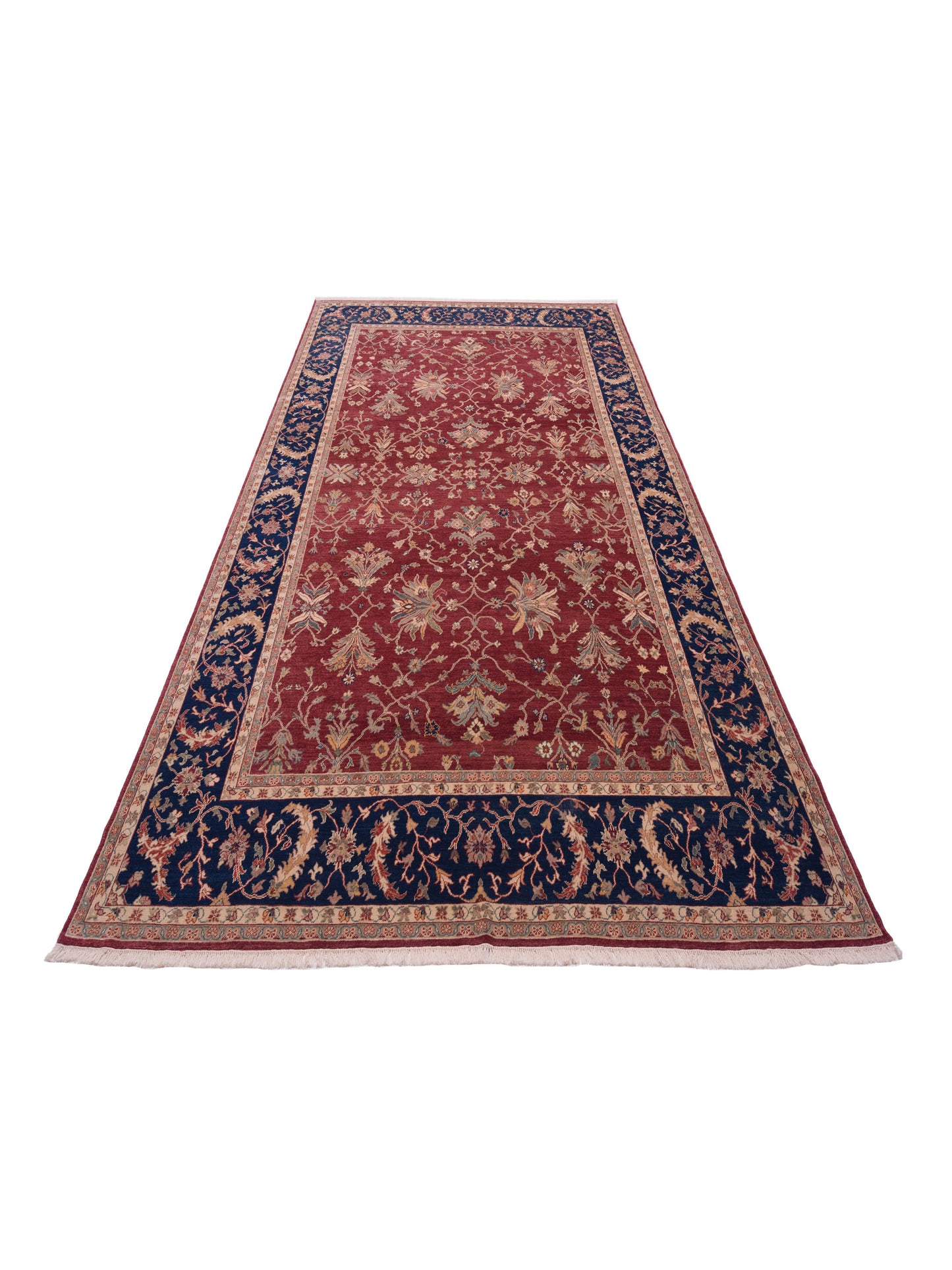 Antique Loom 104369 Red Navy 10.3x14 Hand Knotted Rug