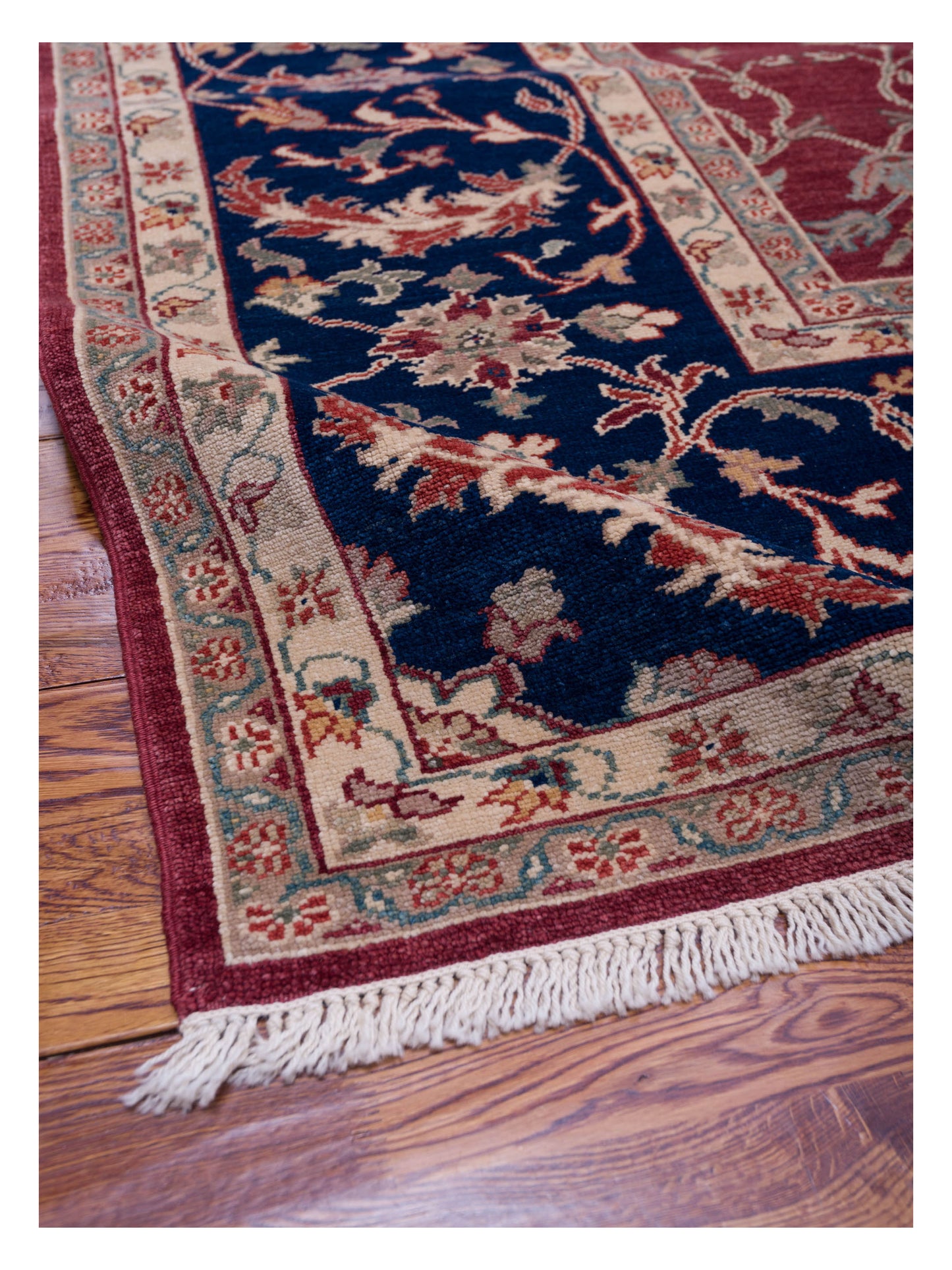 Antique Loom 104369 Red Navy 10.3x14 Hand Knotted Rug