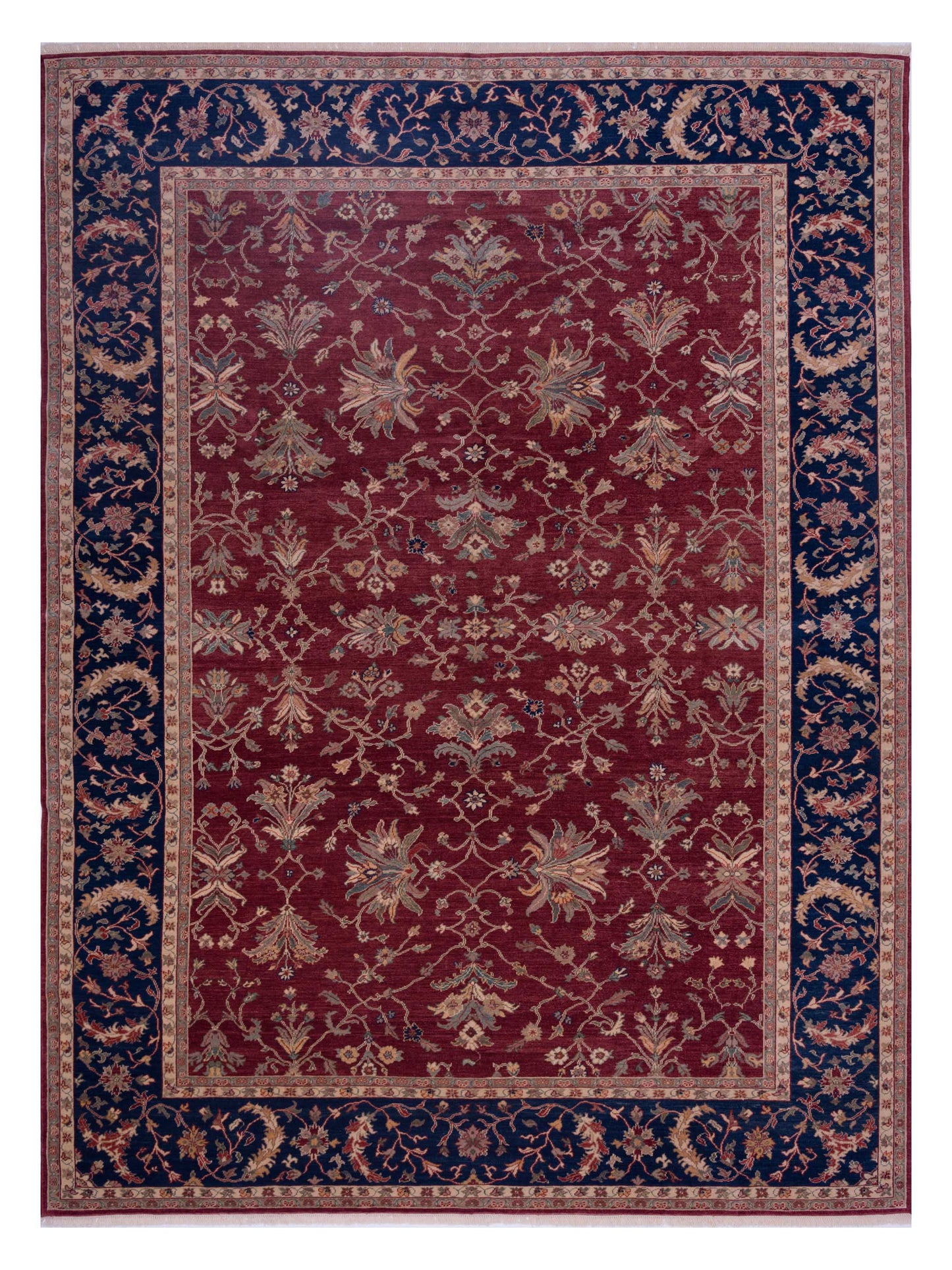 Pasha Antique Loom Red Navy Transitional