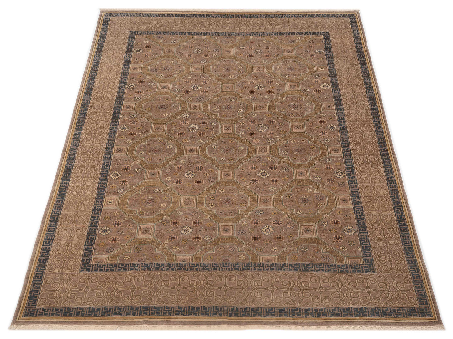 Antique Loom 104373 Light Brown Light Brown 9.3x12.1 Hand Knotted Rug