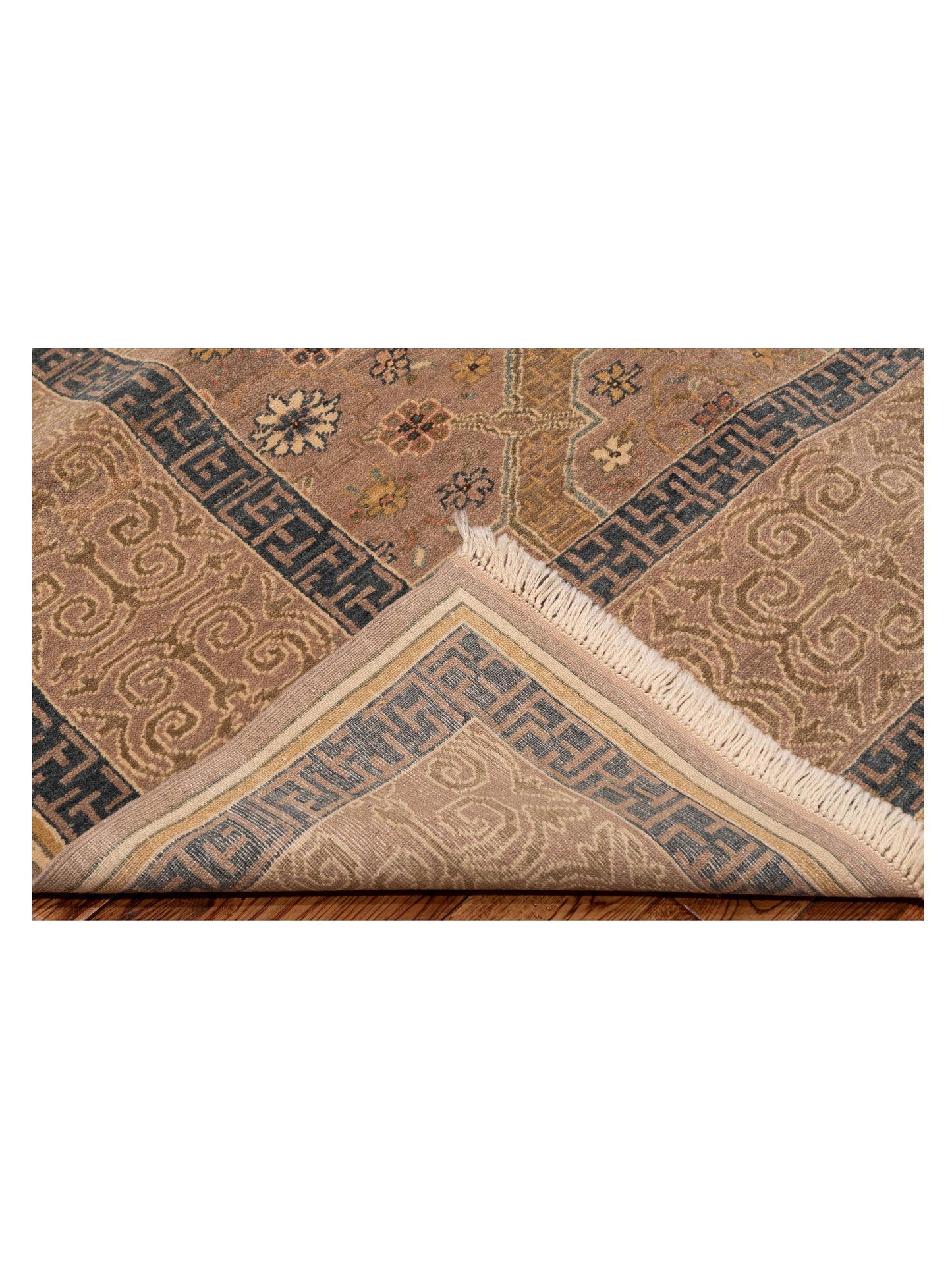 Antique Loom 104373 Light Brown Light Brown 9.3x12.1 Hand Knotted Rug