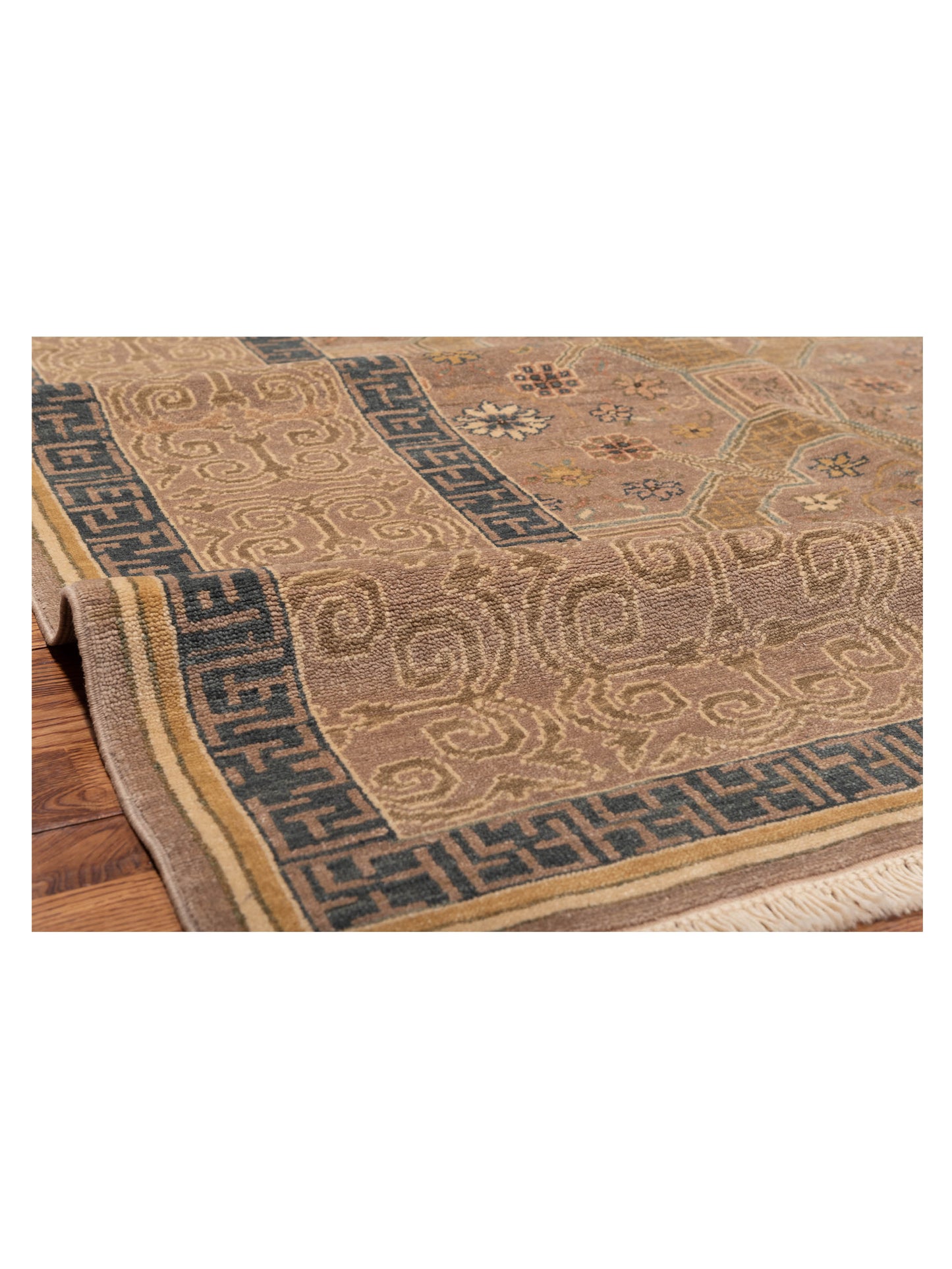 Antique Loom 104373 Light Brown Light Brown 9.3x12.1 Hand Knotted Rug
