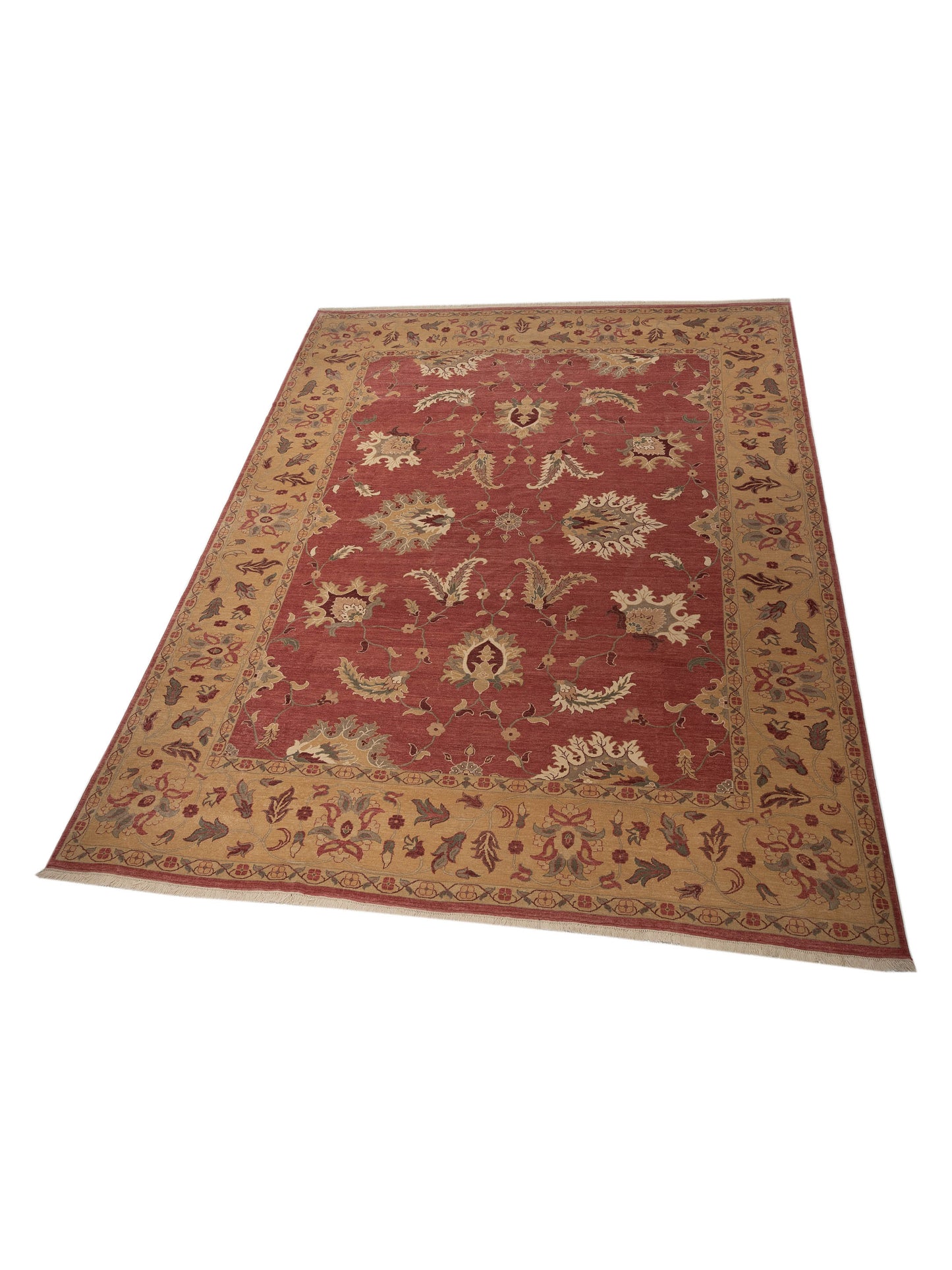 Antique Loom 104389 Rust Gold 12.2x14.10 Hand Knotted Rug