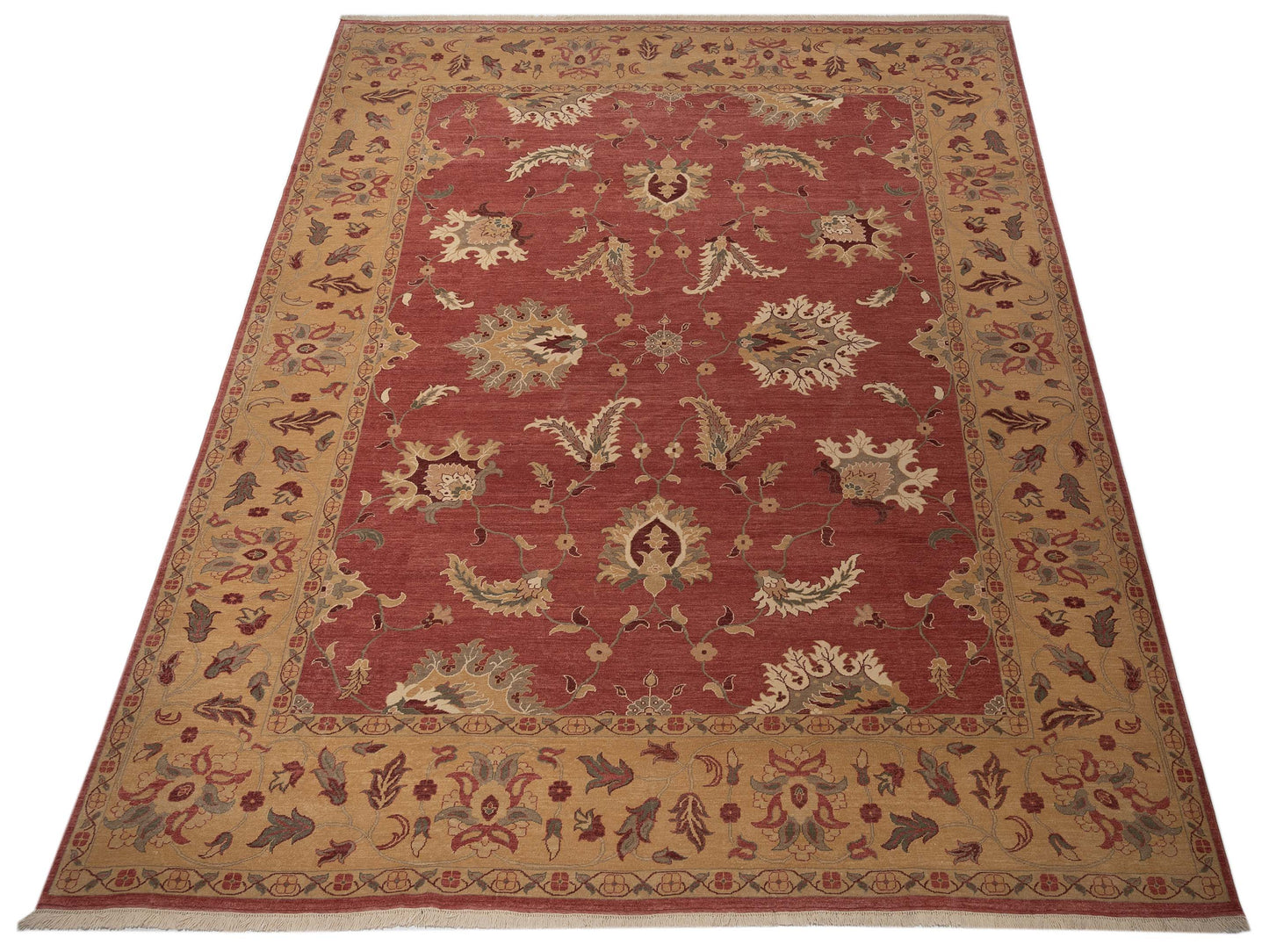 Antique Loom 104389 Rust Gold 12.2x14.10 Hand Knotted Rug