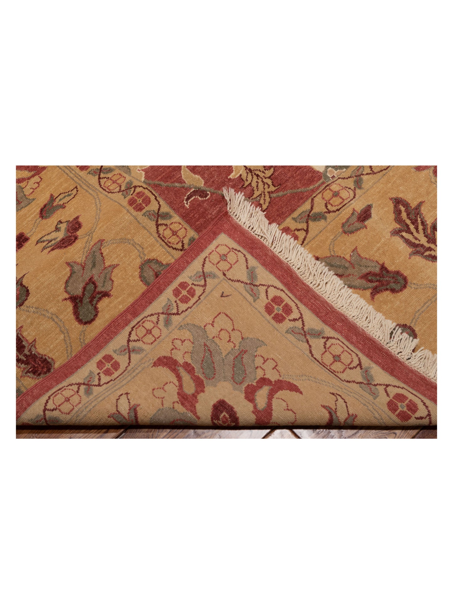 Antique Loom 104389 Rust Gold 12.2x14.10 Hand Knotted Rug