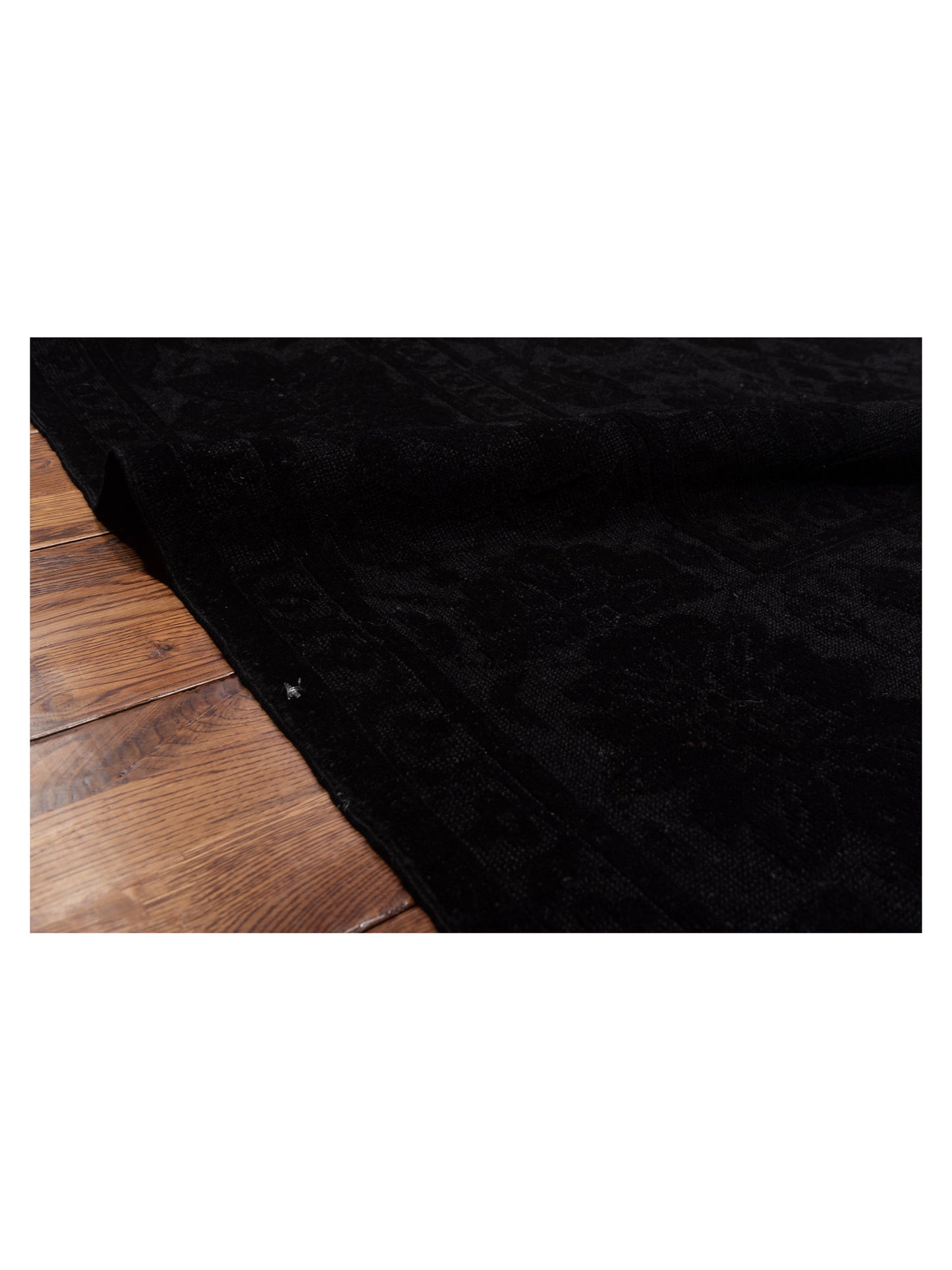 Vintage 104416 Black 9.3x12.3 Hand Knotted Rug