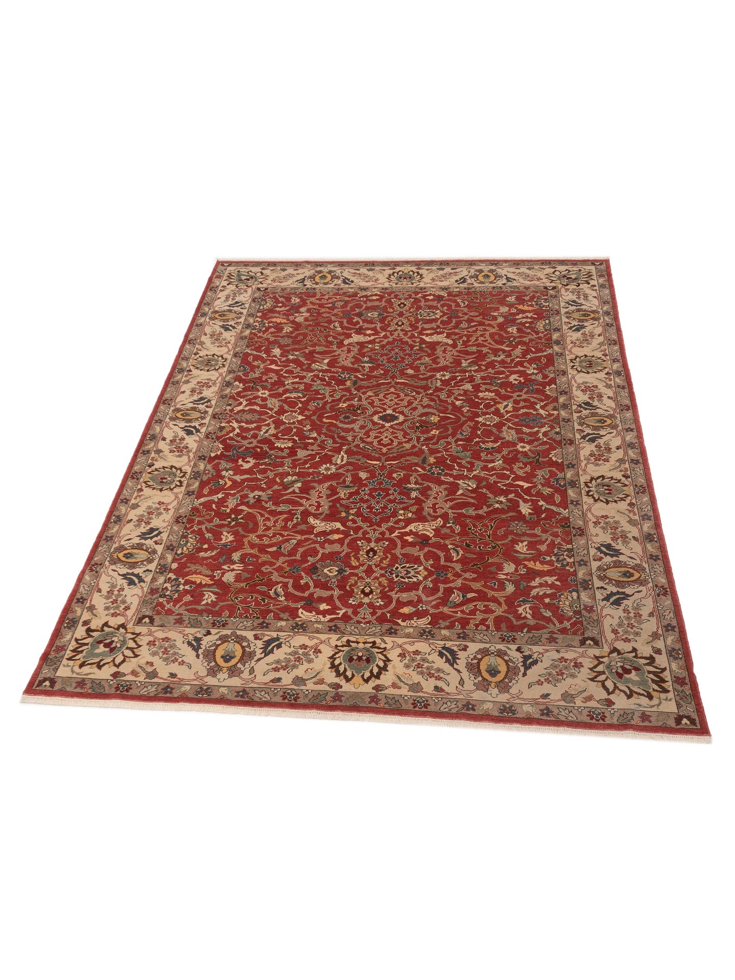 Antique Loom 104419 Rust Ivory 9.6x12 Hand Knotted Rug
