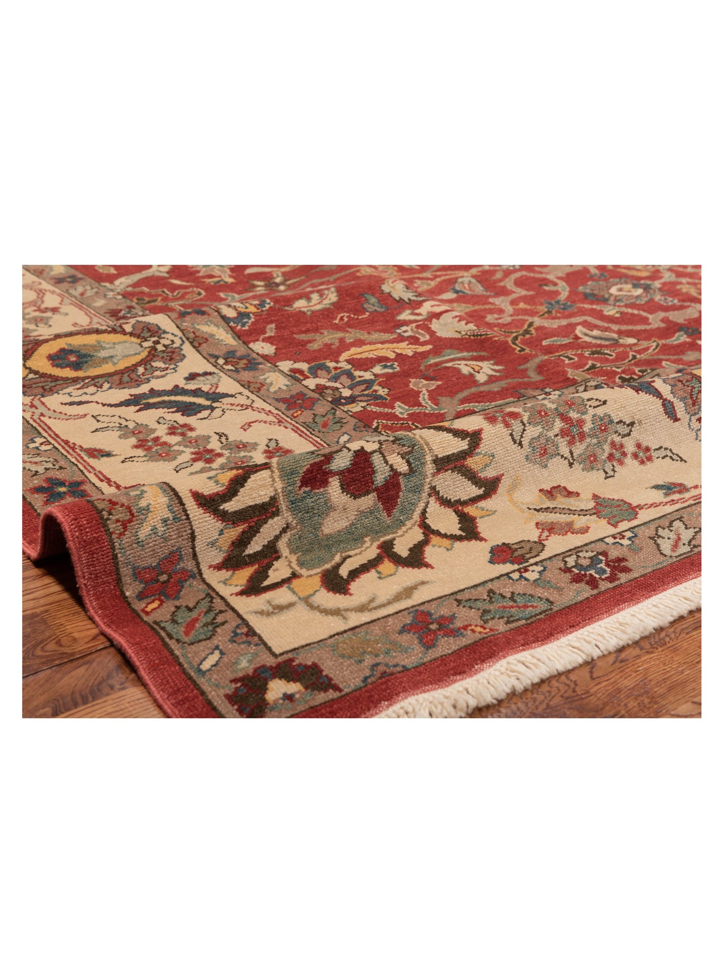 Antique Loom 104419 Rust Ivory 9.6x12 Hand Knotted Rug