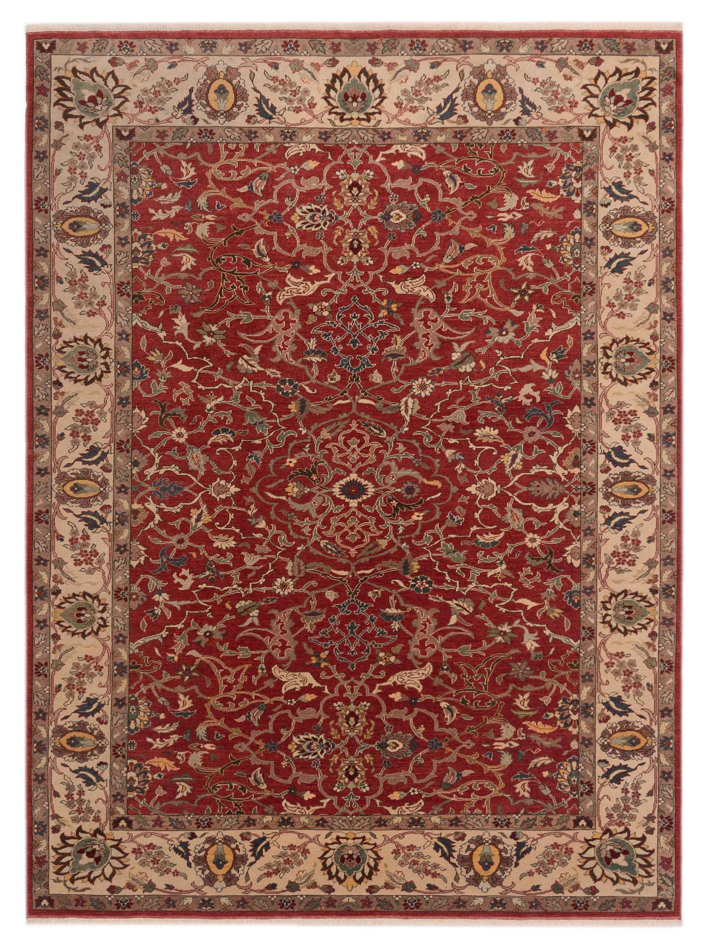 Pasha Antique Loom Rust Ivory Traditional