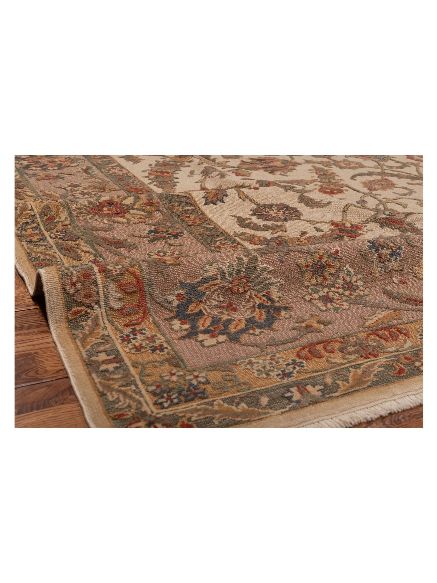 Antique Loom 104422 Ivory Brown 9.4x12.6 Hand Knotted Rug
