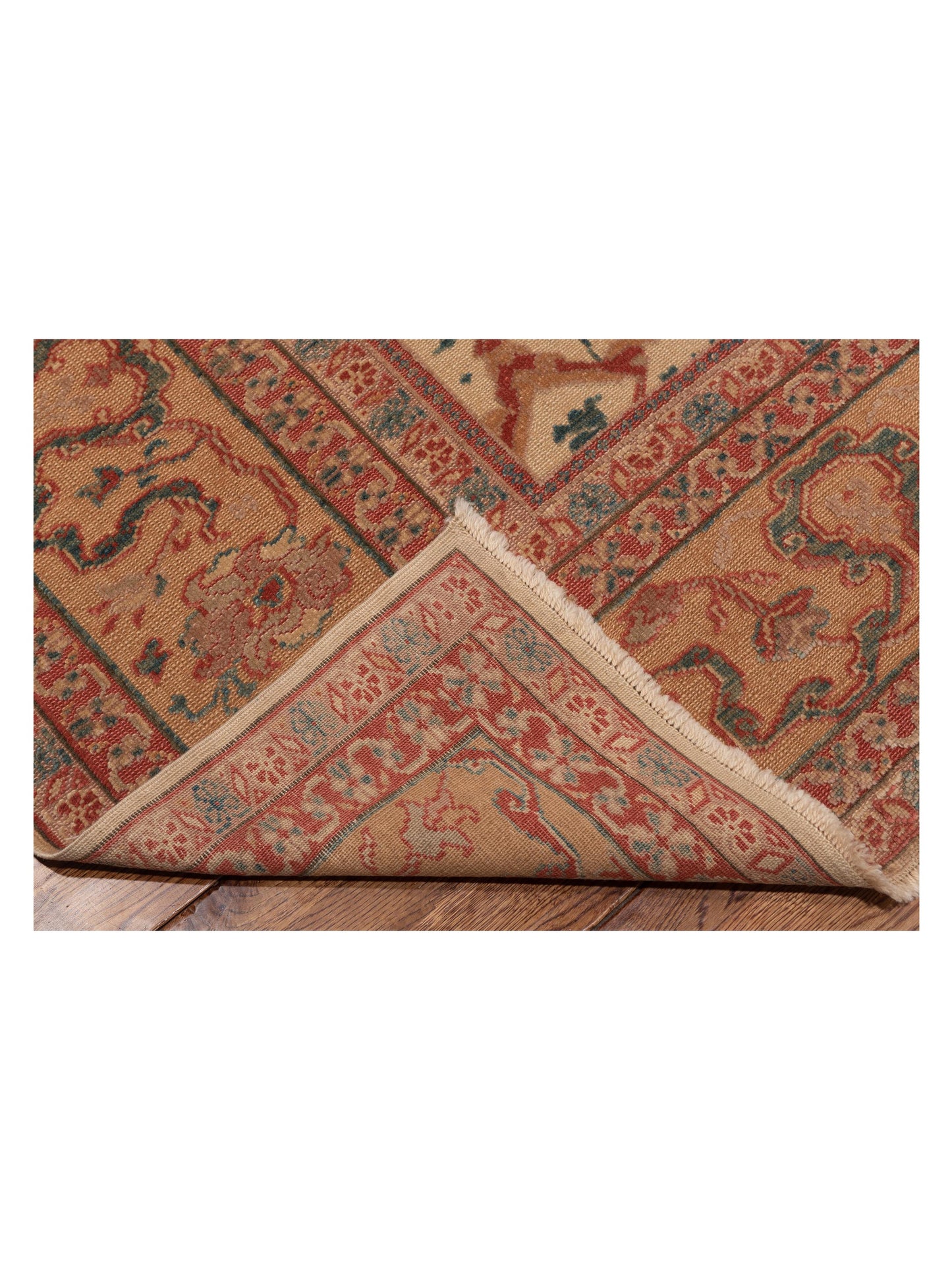 Antique Loom 104440 Beige Gold 8.2x9.11 Hand Knotted Rug