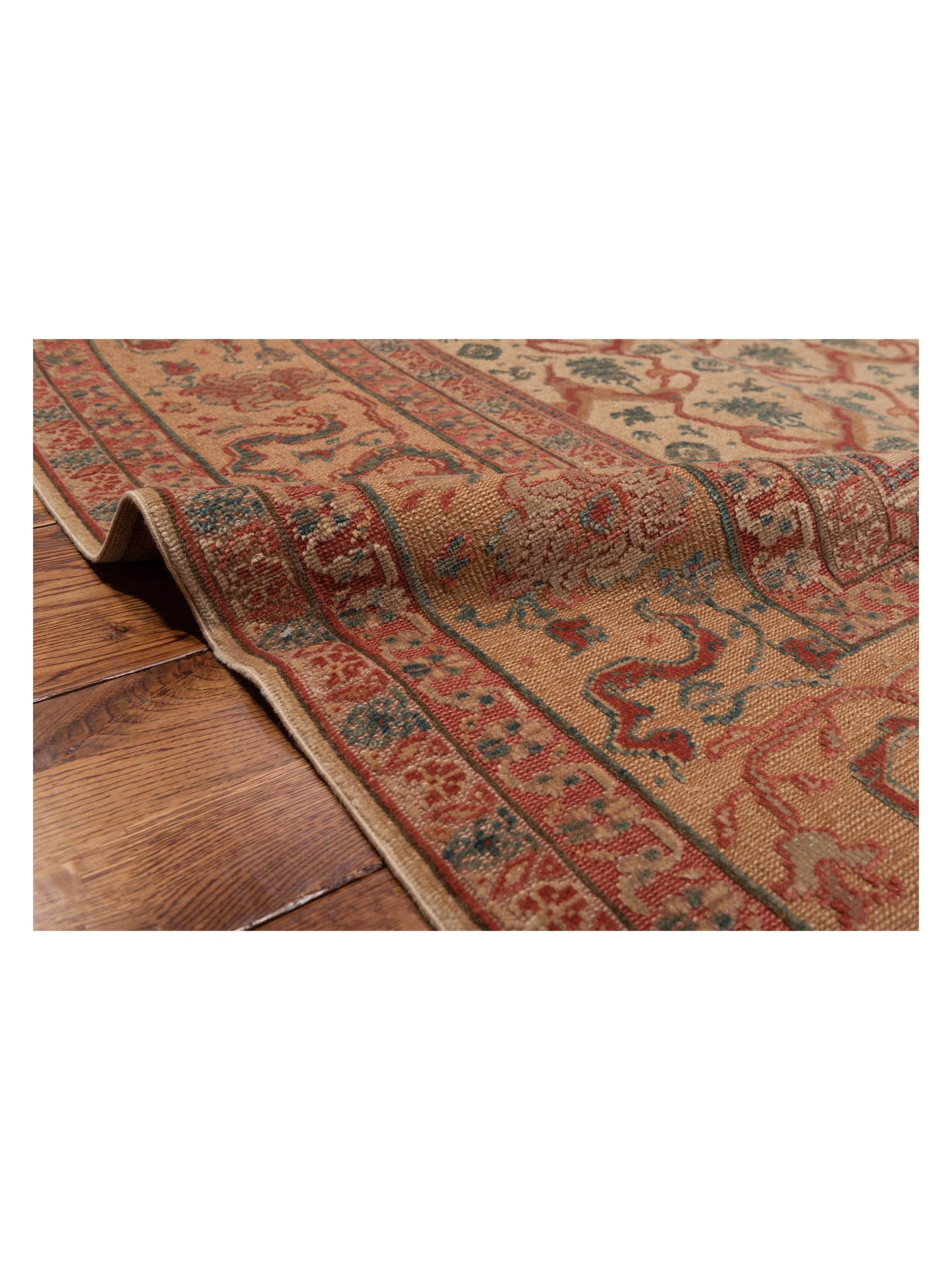 Antique Loom 104440 Beige Gold 8.2x9.11 Hand Knotted Rug