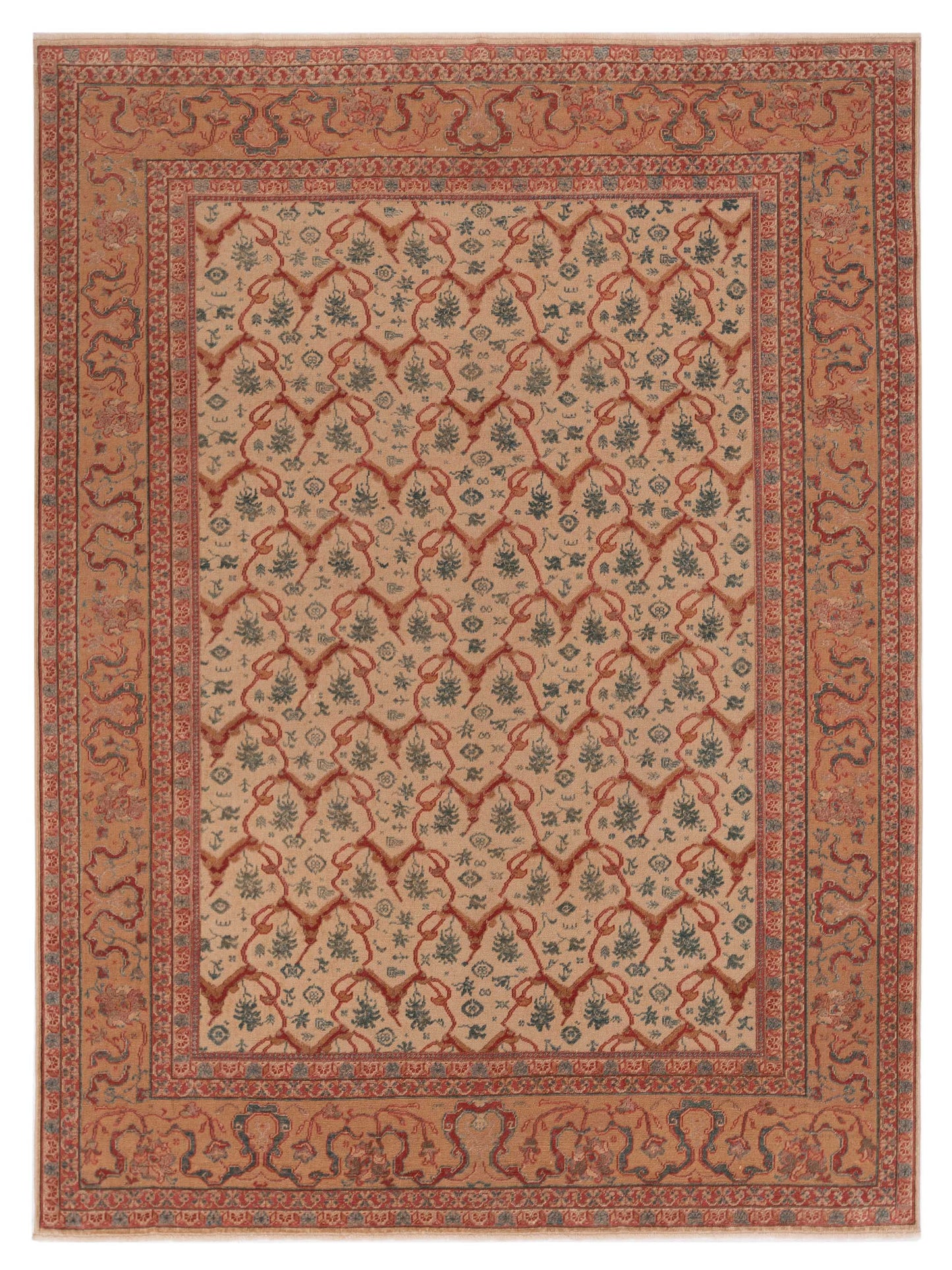 Pasha Antique Loom Beige Gold Transitional