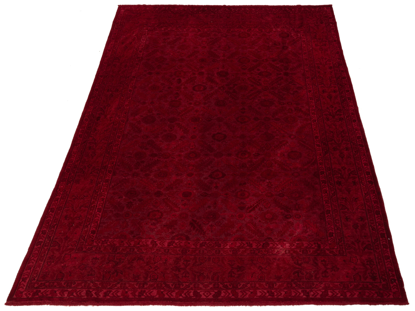 Vintage 104448 Red 8.4x10.8 Hand Knotted Rug