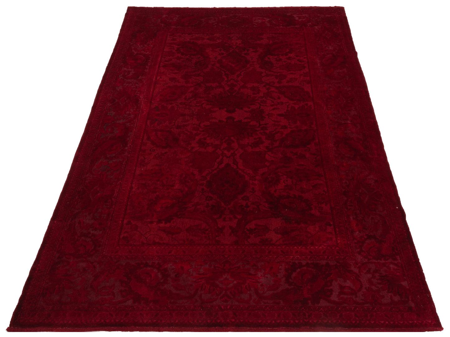 Vintage 104458 Red 6.9x9.6 Hand Knotted Rug