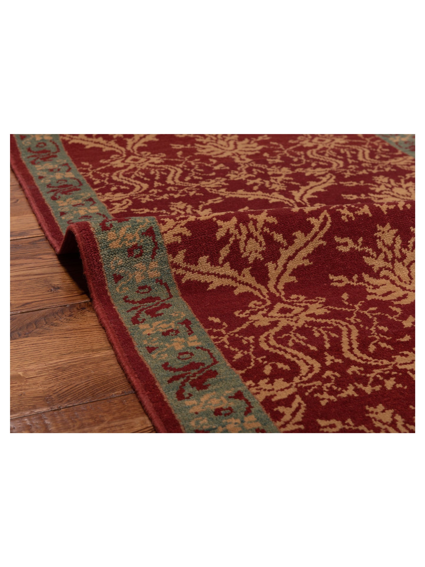 Antique Loom 104497 Red Blue 2.6x8.2 Hand Knotted Rug