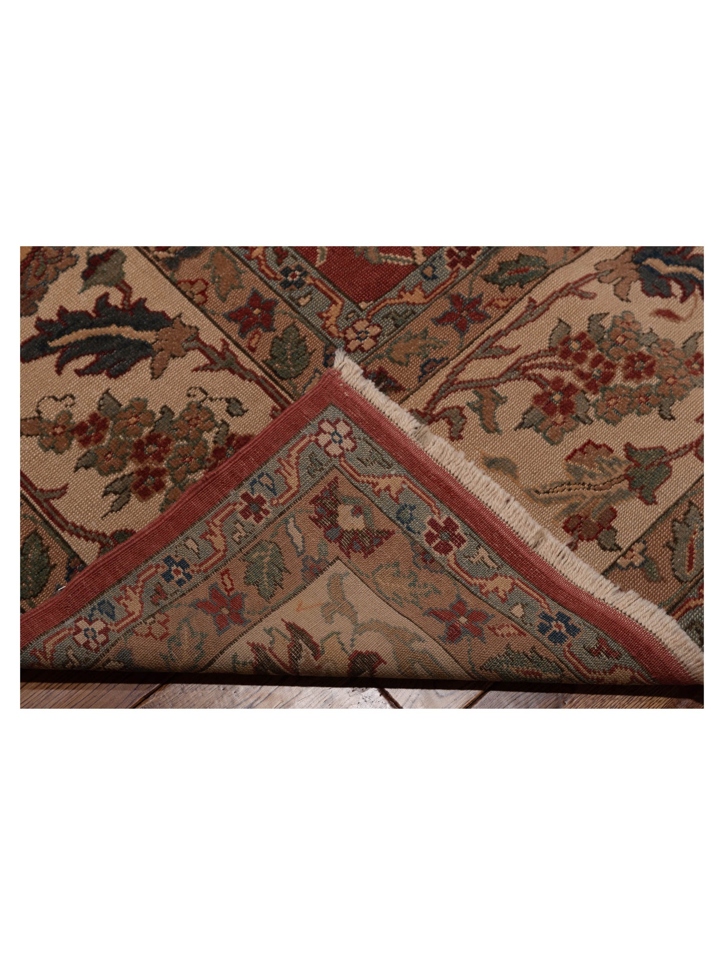 Antique Loom 104519 Rust Beige 12.1x17.9 Hand Knotted Rug