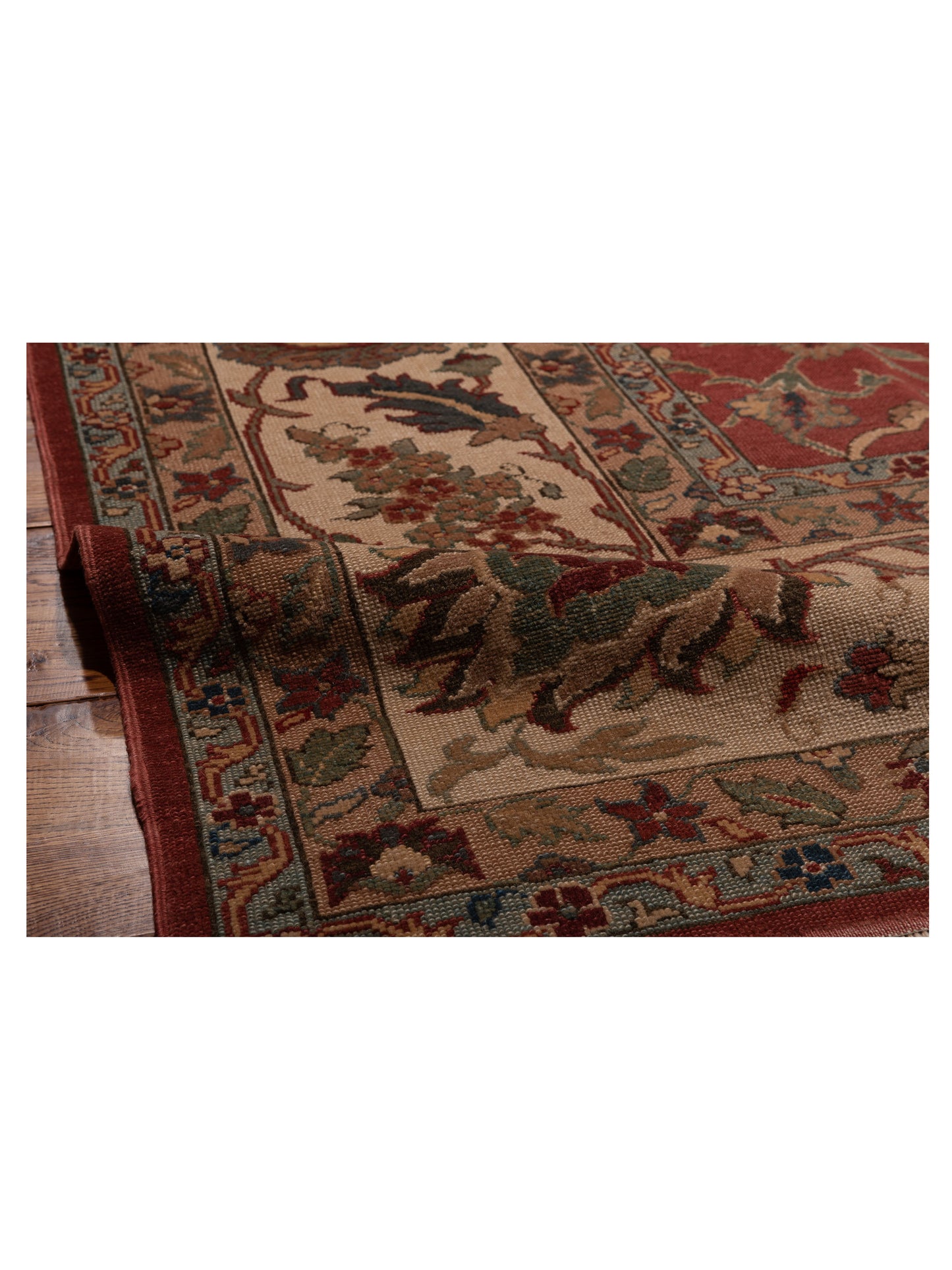 Antique Loom 104519 Rust Beige 12.1x17.9 Hand Knotted Rug