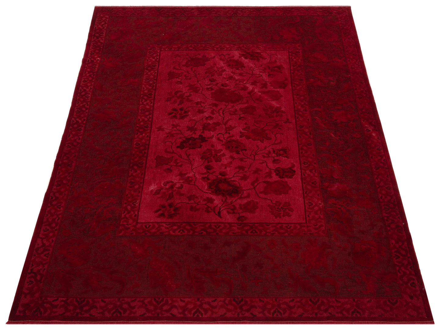 Vintage 104538 Red 6.10x8.2 Hand Knotted Rug