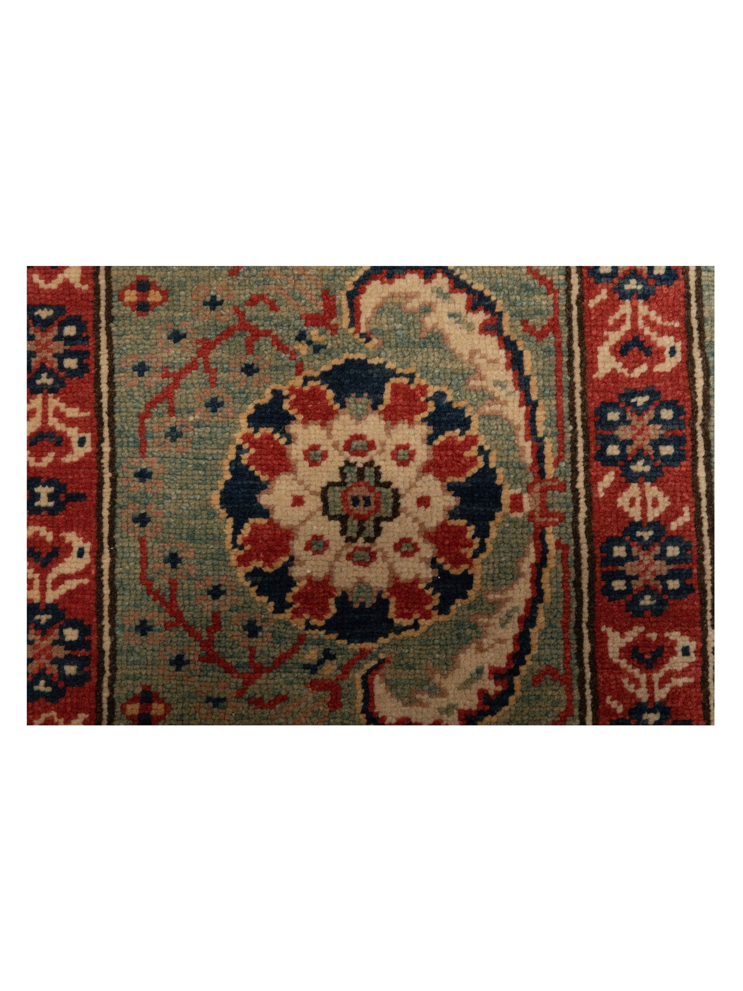 Antique Loom 104542 Green 6.9x6.10 Hand Knotted Rug