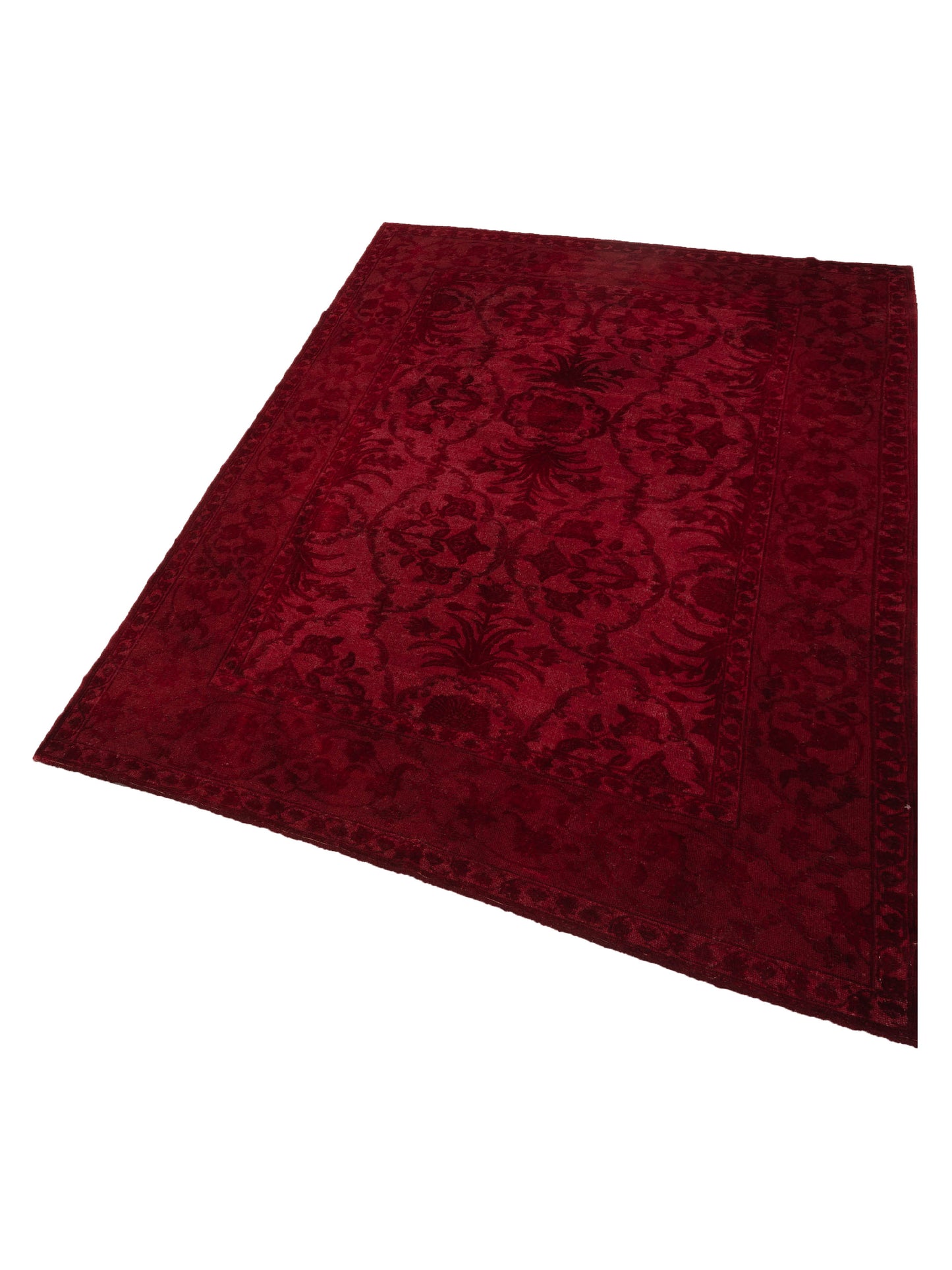 Vintage 104548 Red 6.3x9.5 Hand Knotted Rug