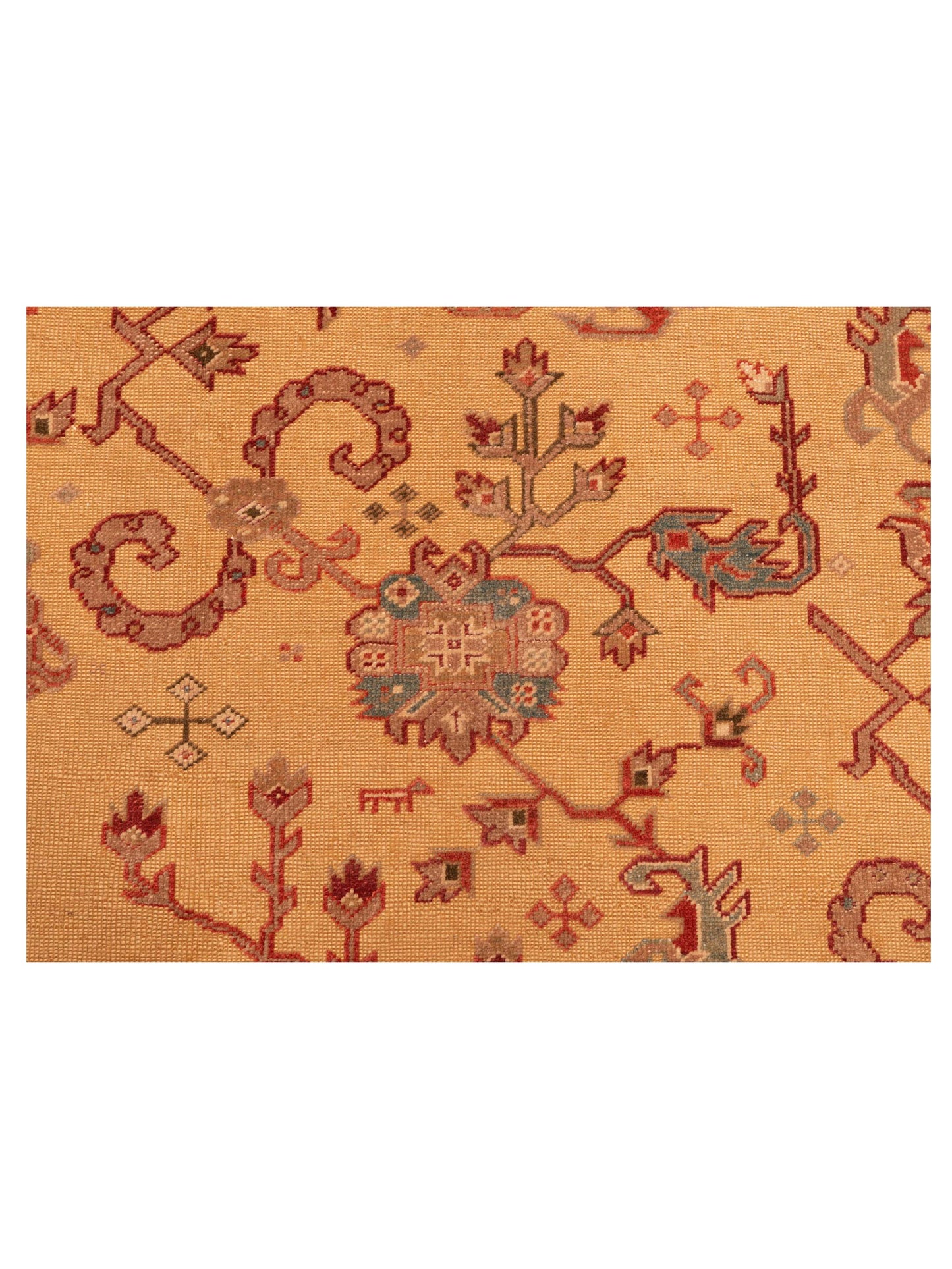 Antique Loom 104553 Gold Ivory 6.10x9.1 Hand Knotted Rug
