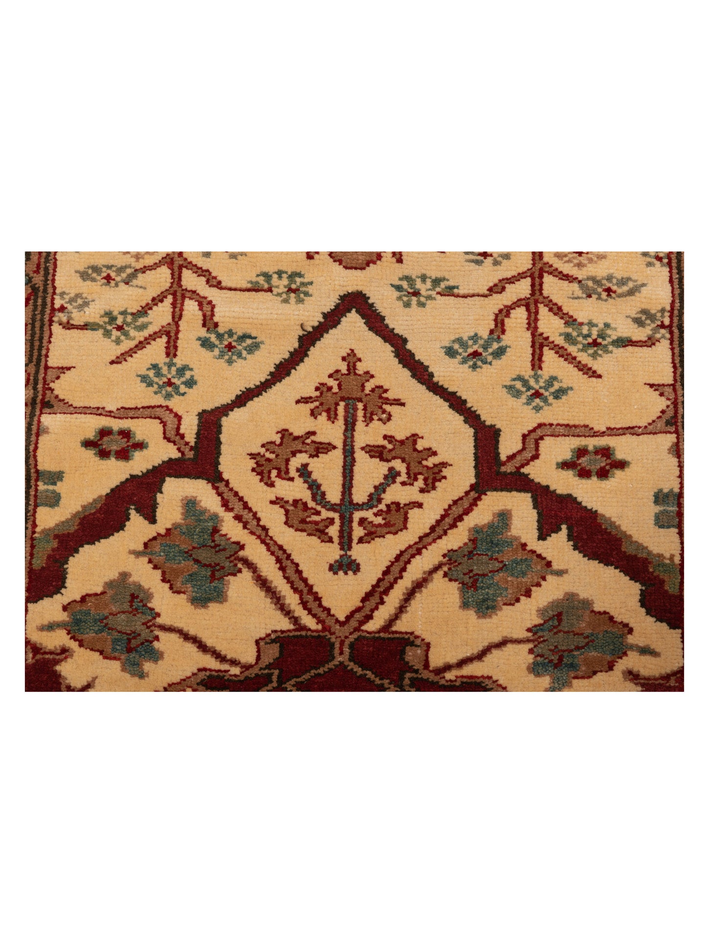 Antique Loom 104568 Ivory Light Brown 2.9x9.2 Hand Knotted Rug