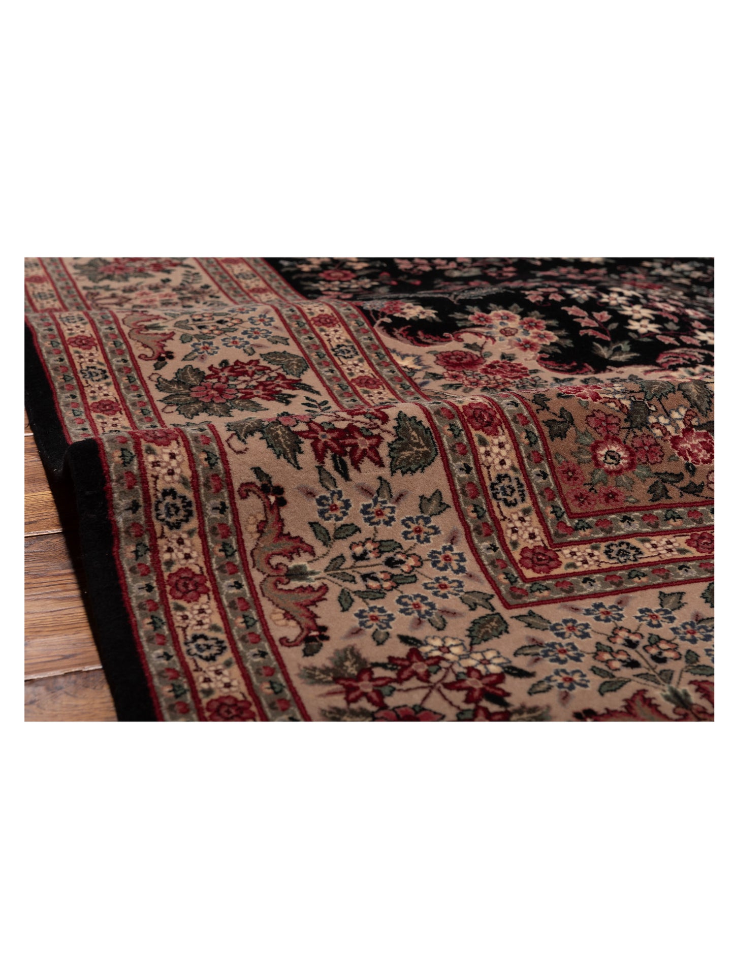 Magnolia 104661 Black Beige 7.8x10.1 Hand Knotted Rug