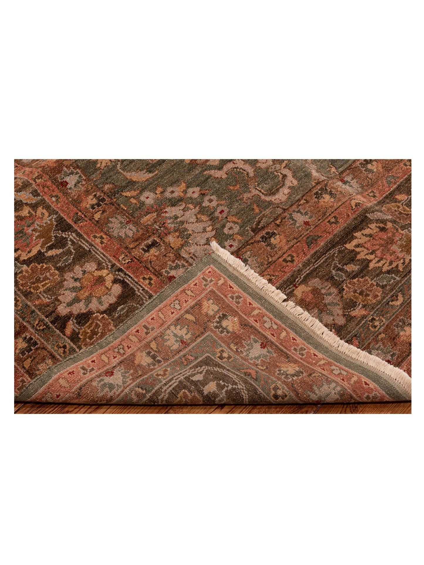 Karya Ceres Green Brown 9.2x12 Hand Knotted Rug