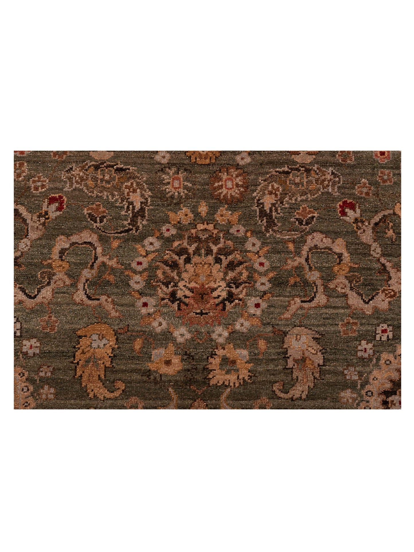 Karya Ceres Green Brown 9.2x12 Hand Knotted Rug