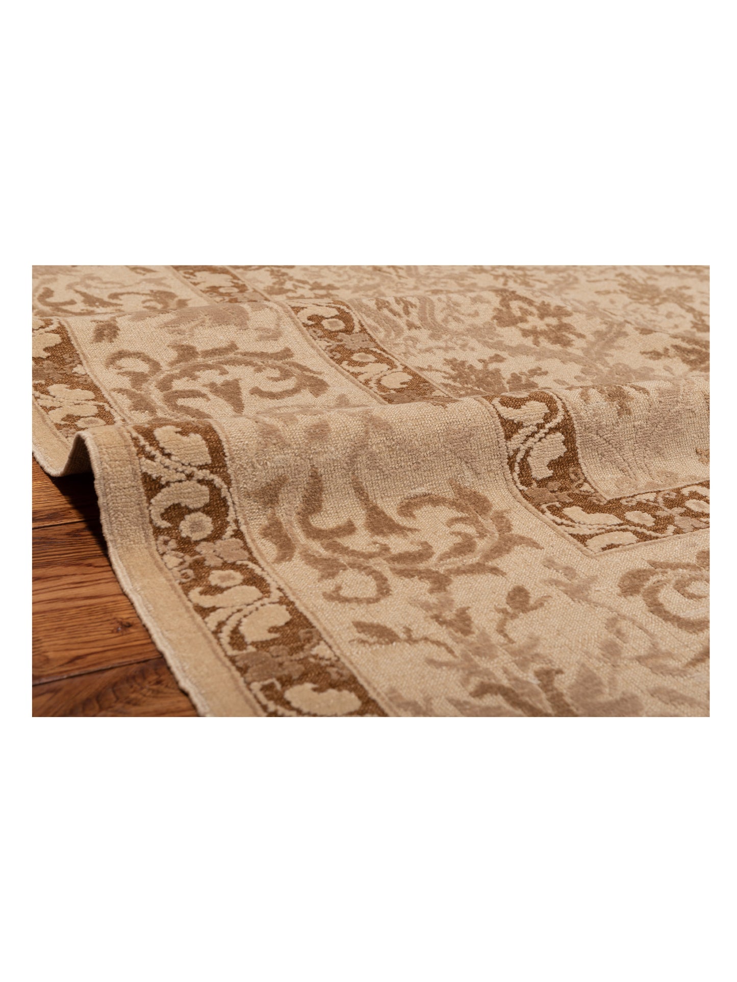 Defne Begonia Beige Beige 9.3x12 Hand Knotted Rug