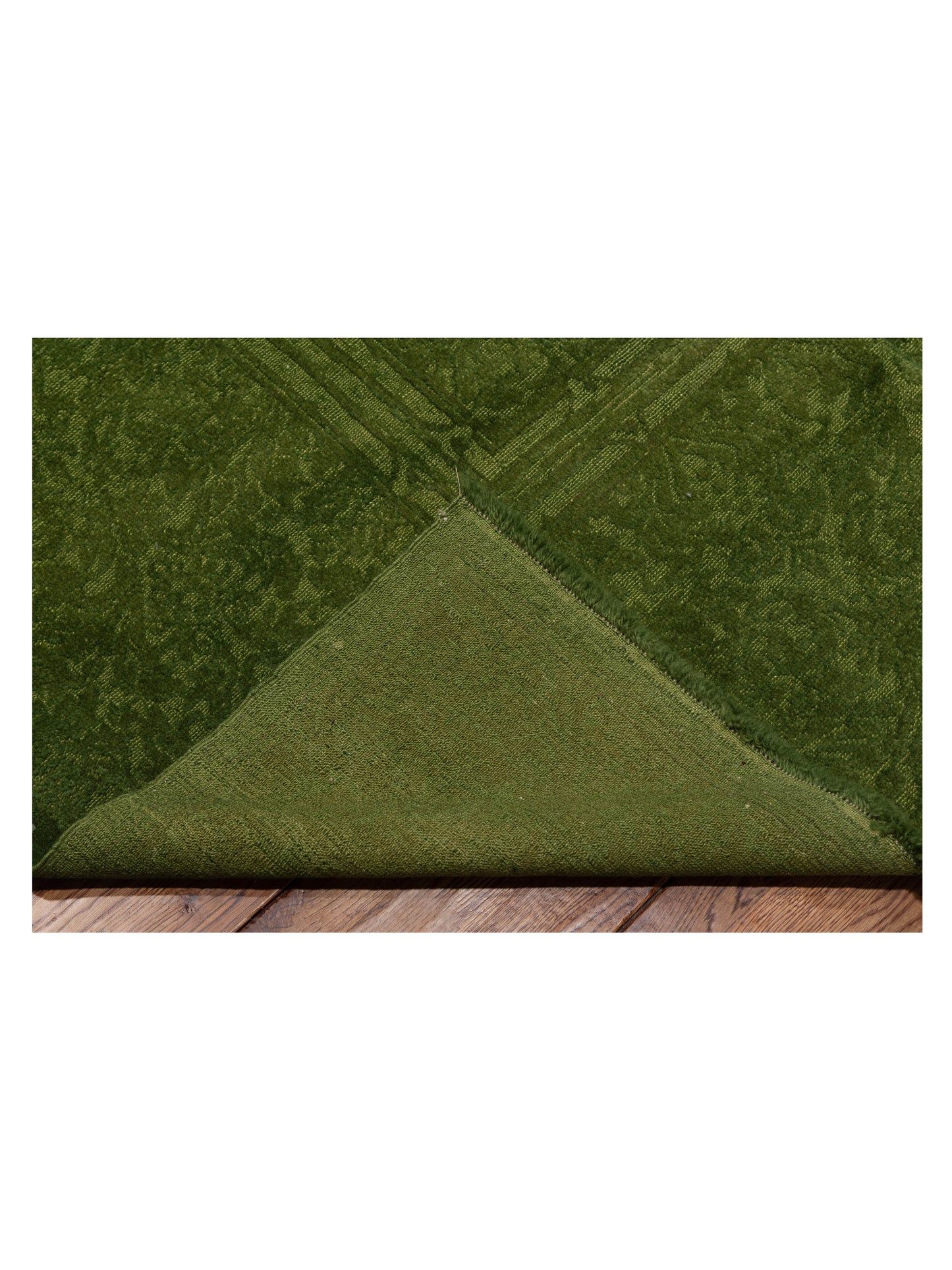 Color Bouquet 105045 Green Green 9.4x11.10 Hand Knotted Rug