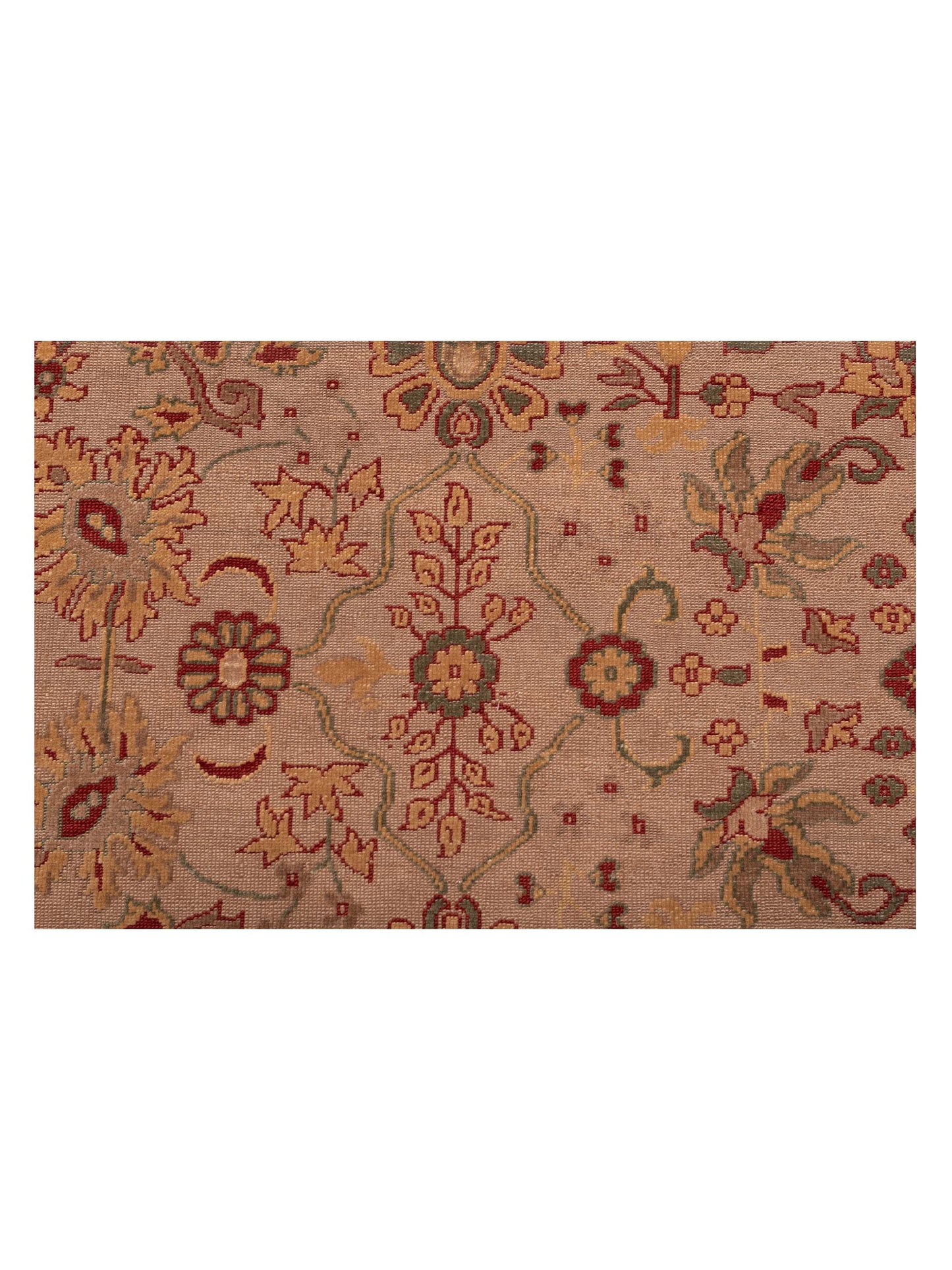 Antique Loom 105048 Taupe Red 9.4x12.2 Hand Knotted Rug