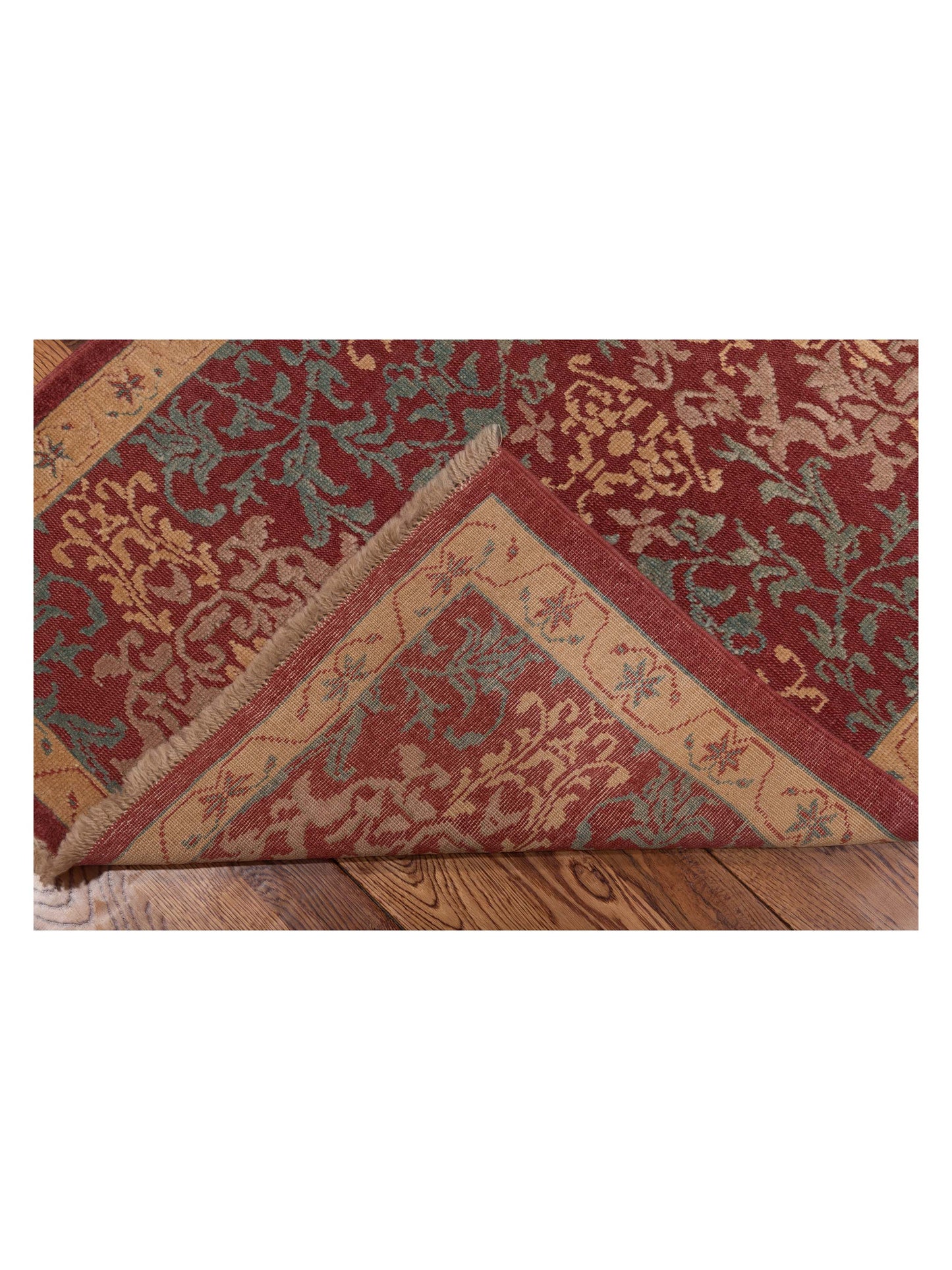 Antique Loom 105069 Red Gold 2.7x10.1 Hand Knotted Rug
