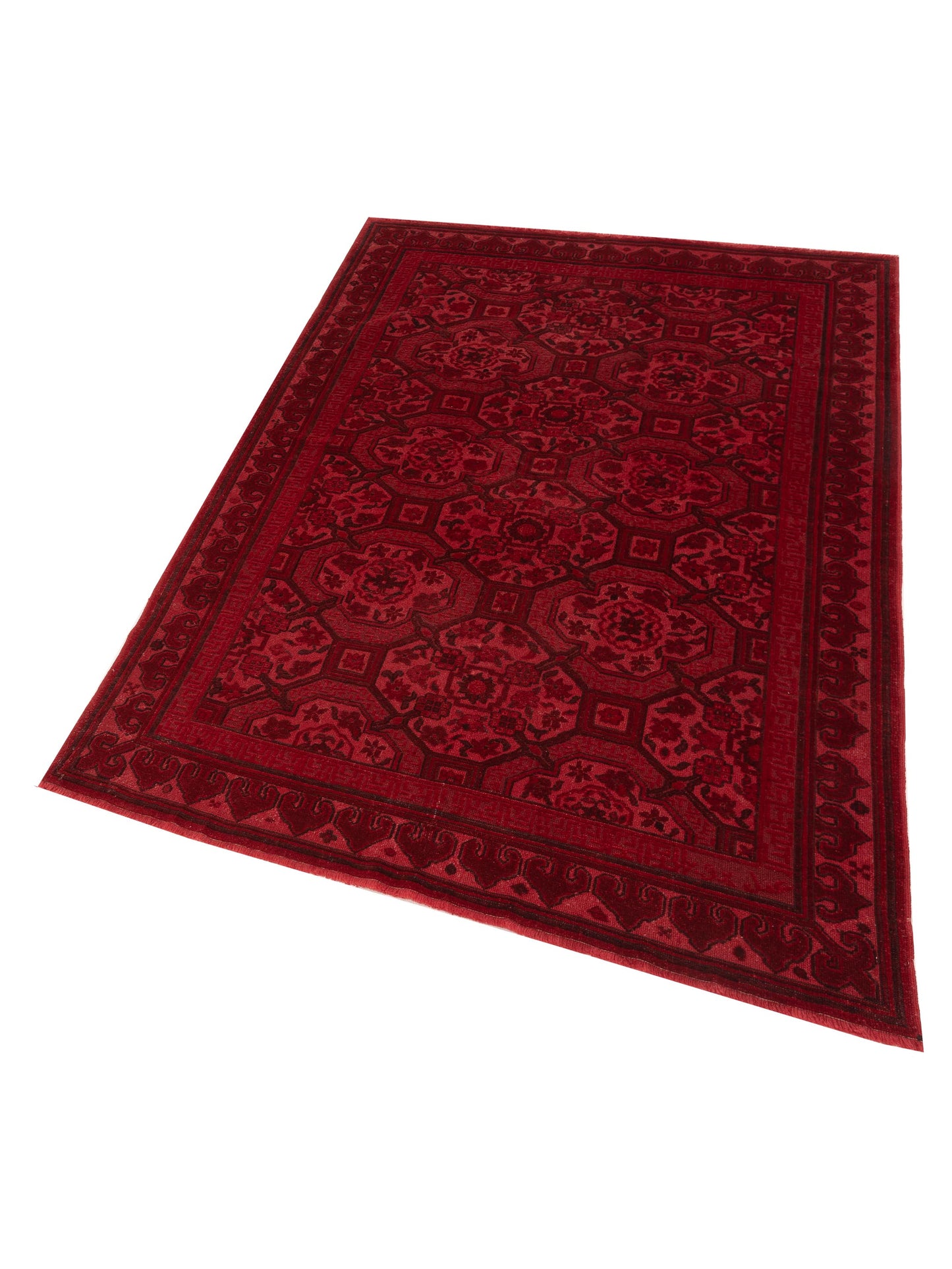 Vintage 105134 Red 5.8x8.3 Hand Knotted Rug