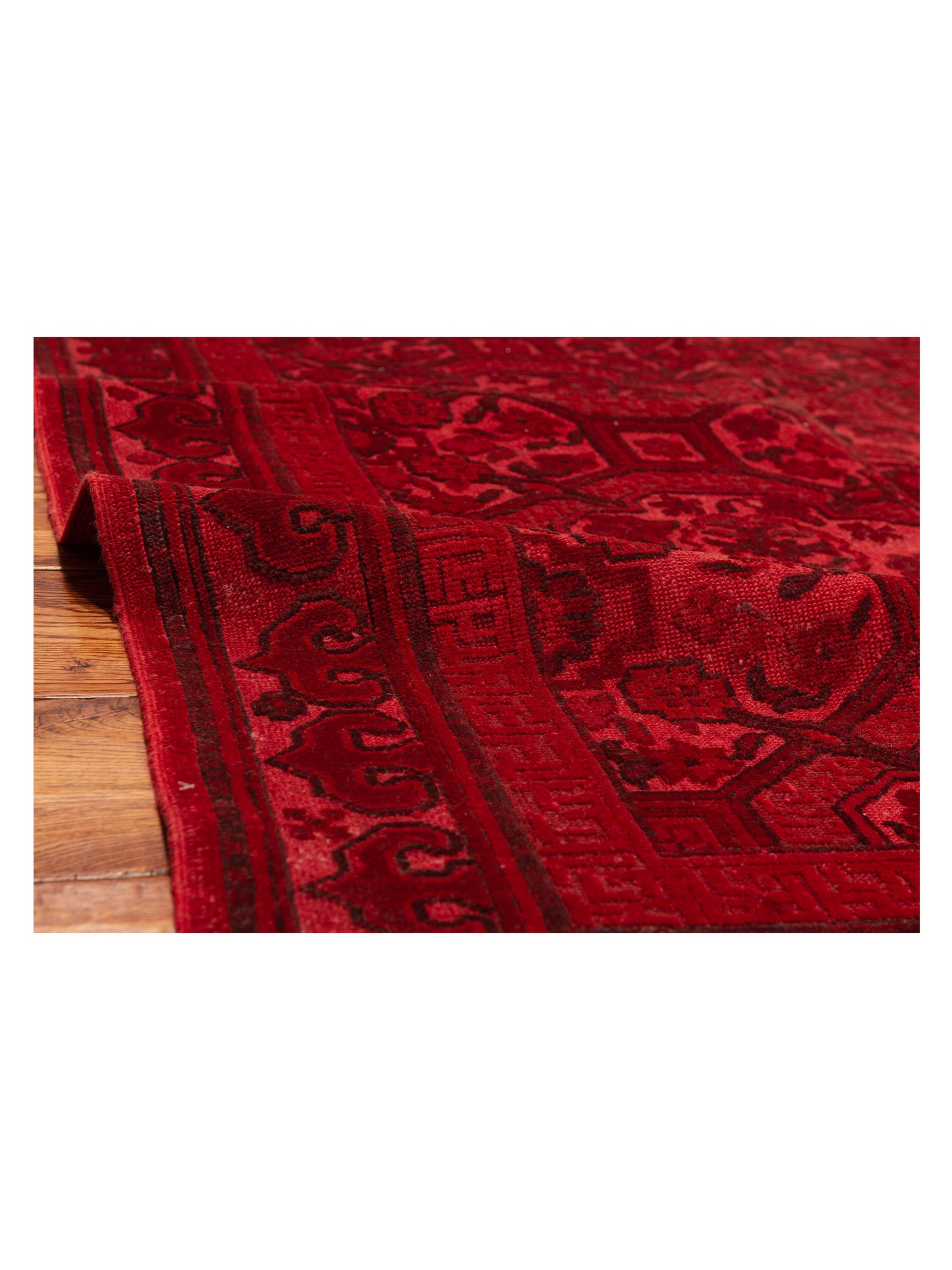 Vintage 105134 Red 5.8x8.3 Hand Knotted Rug