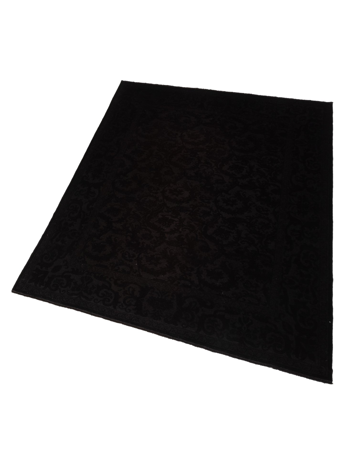 Vintage 105250 Black 8.3x10.1 Hand Knotted Rug