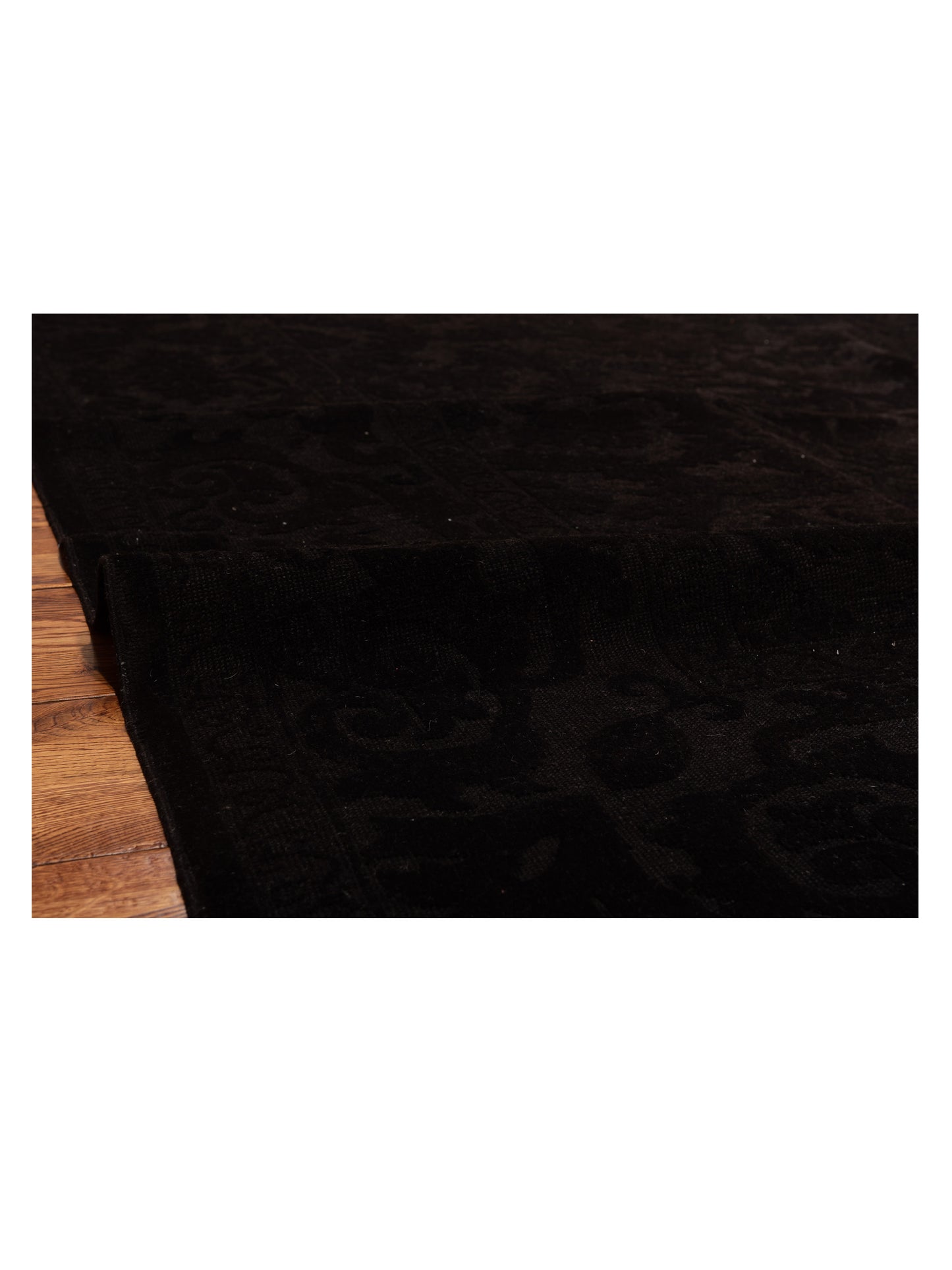 Vintage 105250 Black 8.3x10.1 Hand Knotted Rug