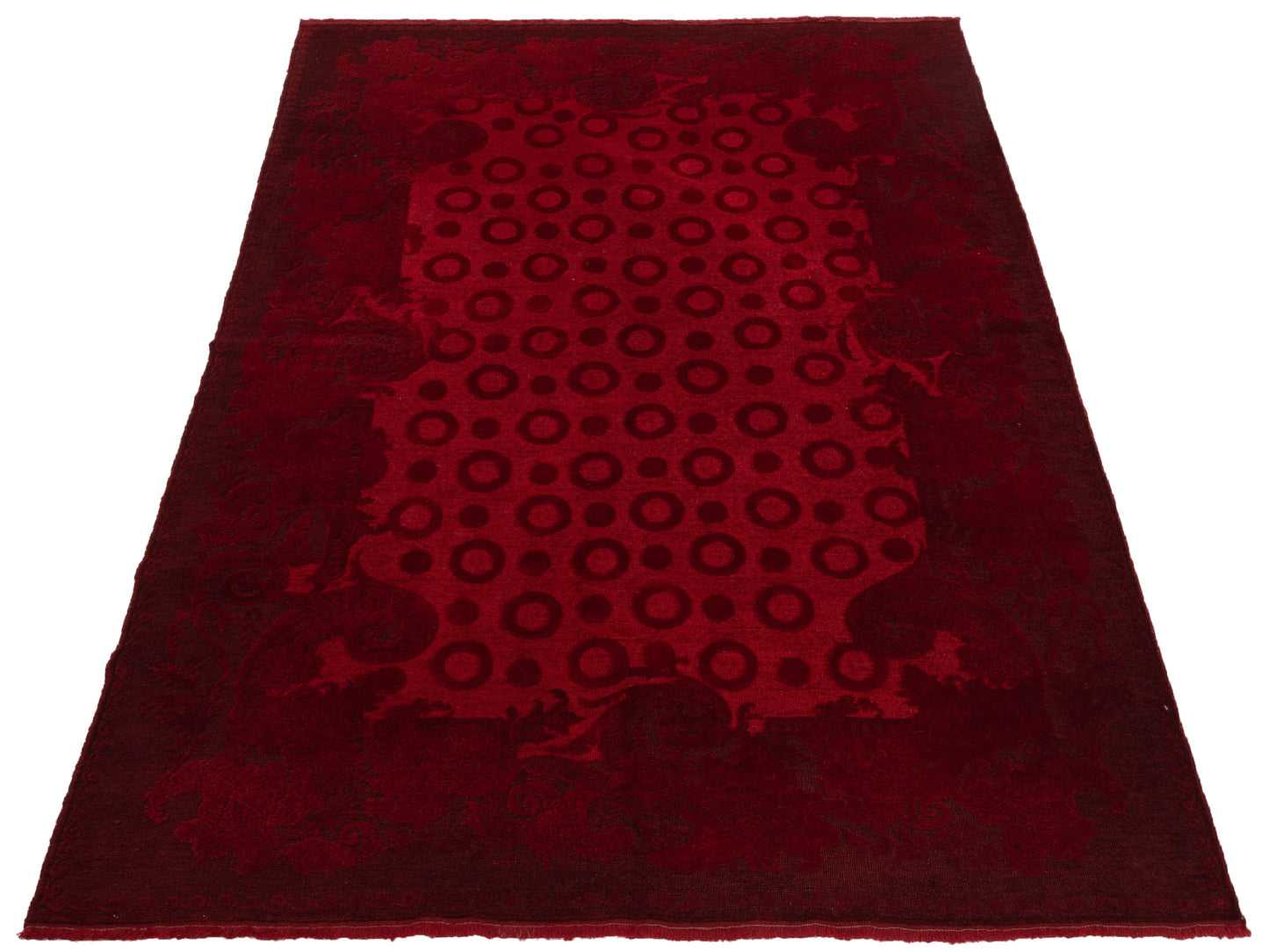 Vintage 105251 Red 6.10x9.5 Hand Knotted Rug