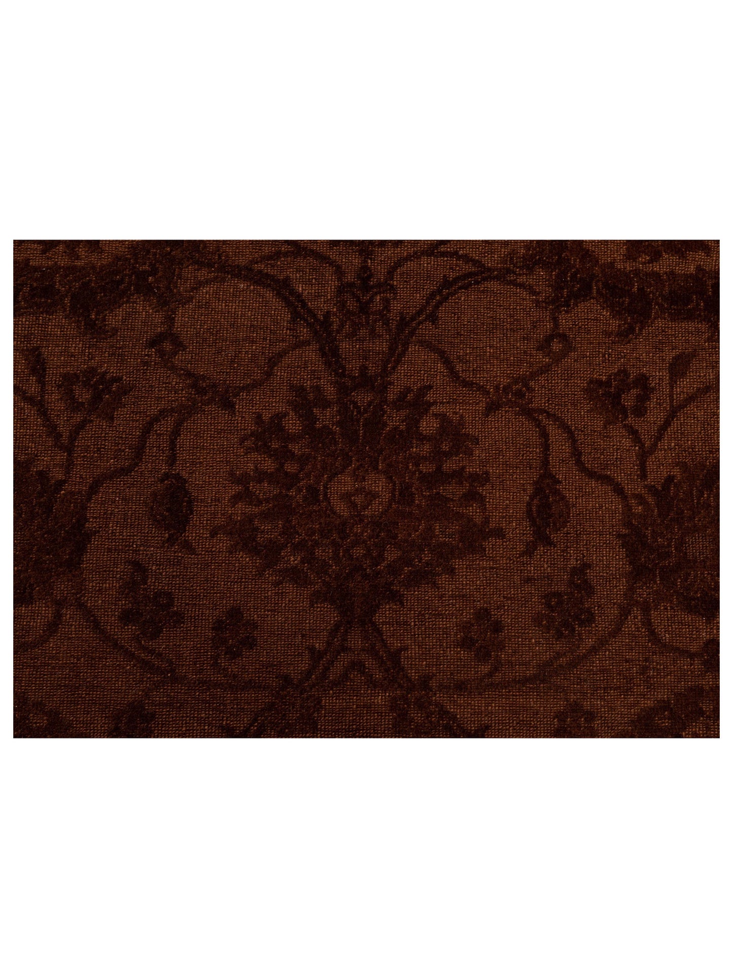 Vintage 105252 Dark Brown 6.10x9.8 Hand Knotted Rug