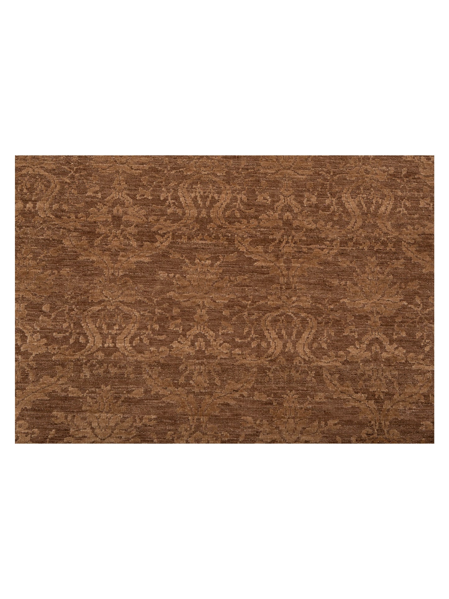 Defne Begonia Dark Brown Brown 8.3x9.9 Hand Knotted Rug