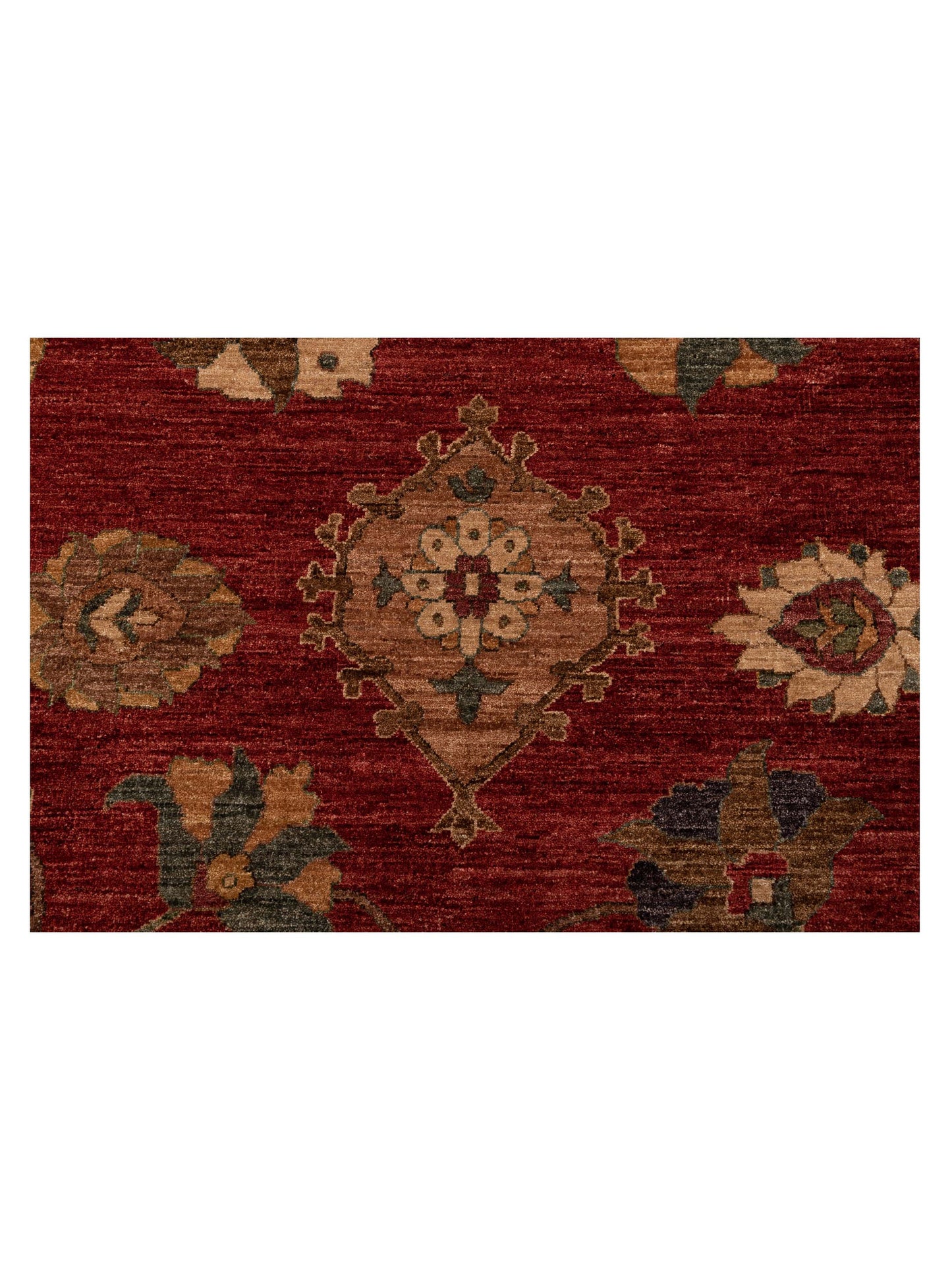 Elvan Nurgul Red Gold 12.3x17.7 Hand Knotted Rug