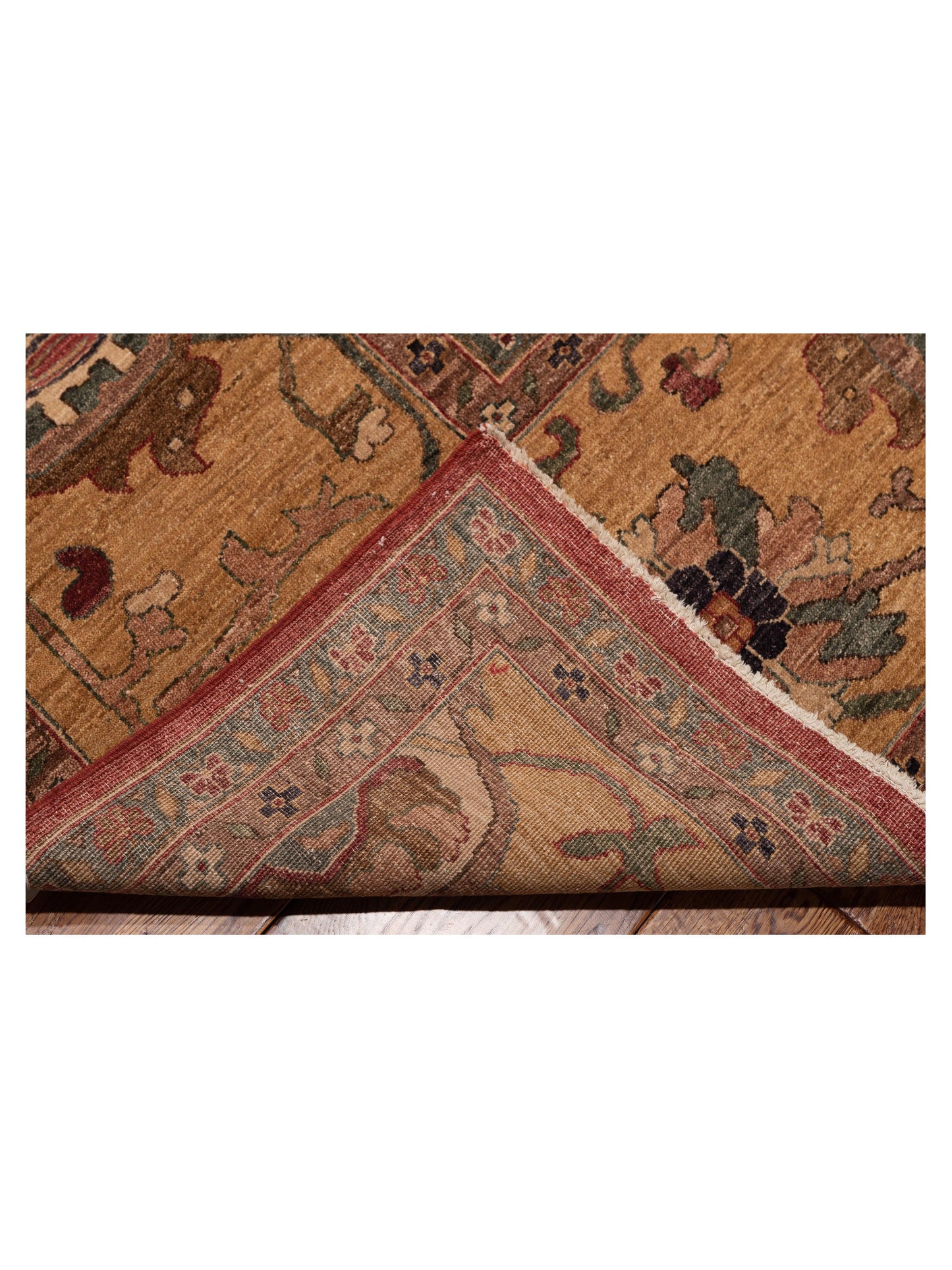 Elvan Nurgul Red Gold 12x18.2 Hand Knotted Rug