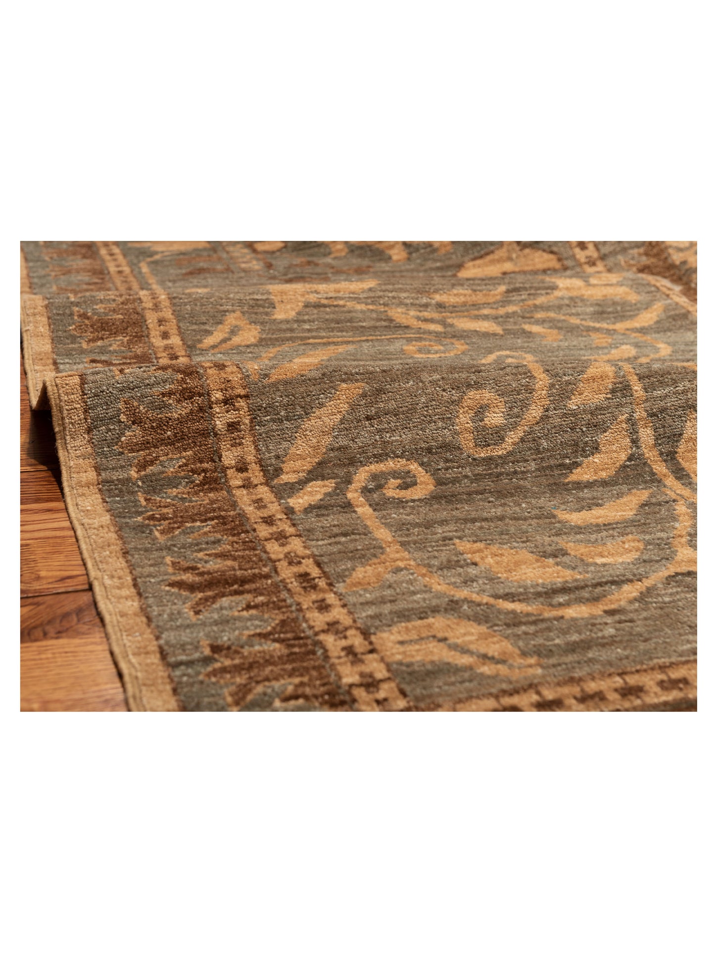 Elvan Zerrin Beige 16.7x16.7 Hand Knotted Rug