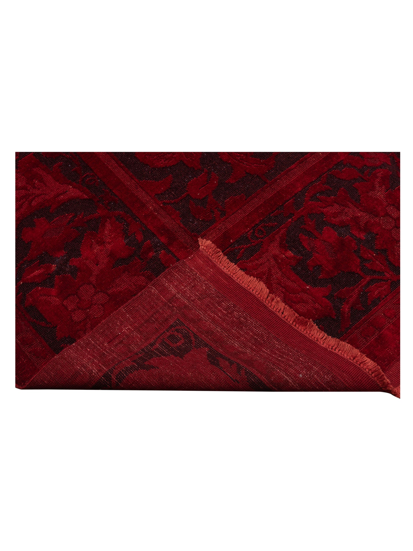 Vintage 106707 Charcoal Red 10x14.4 Hand Knotted Rug