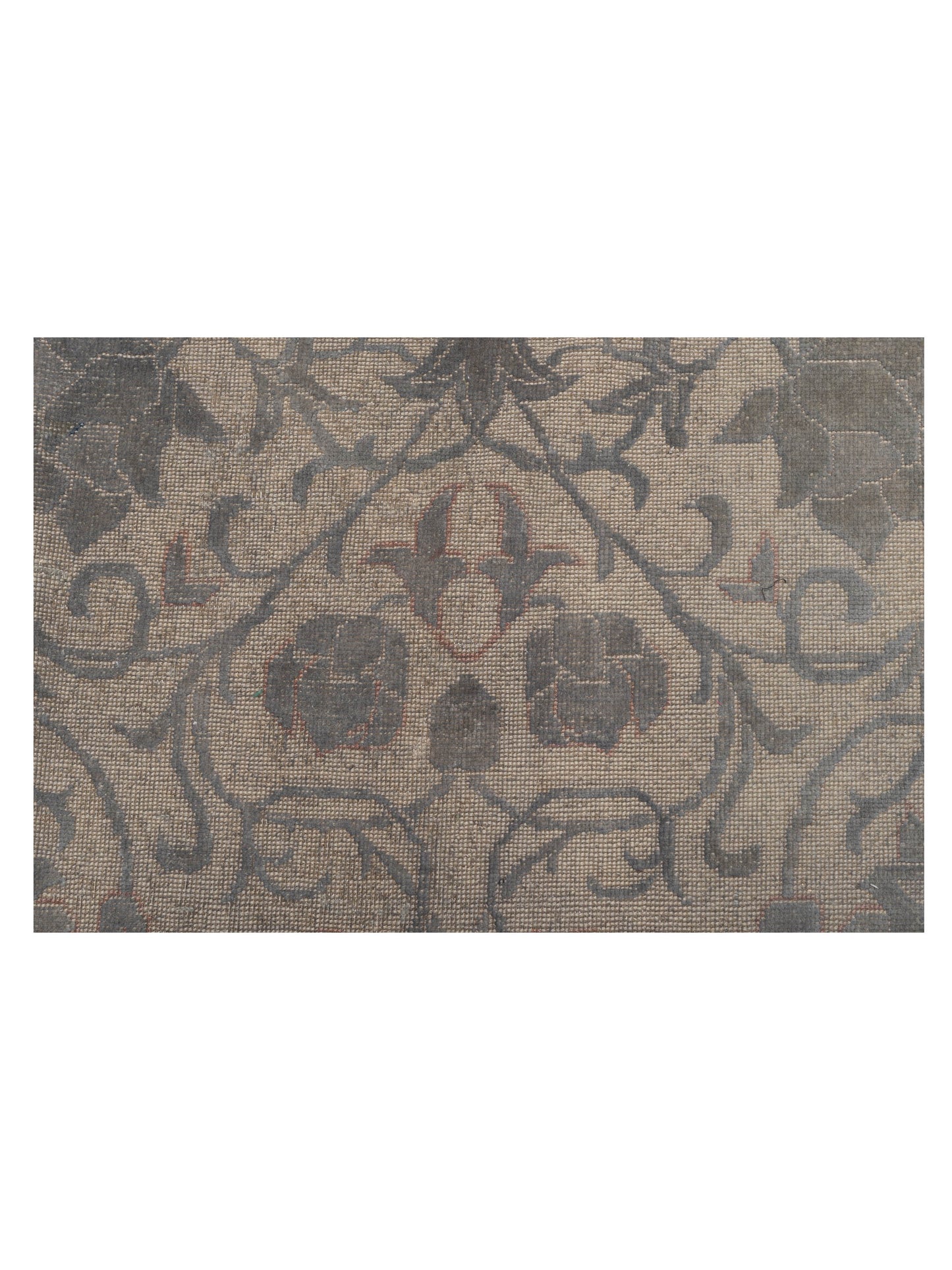 Vintage 106708 Gray 9.3x12.10 Hand Knotted Rug