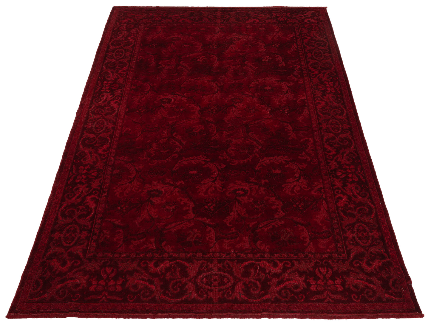 Vintage 106712 Red 6.9x9.2 Hand Knotted Rug